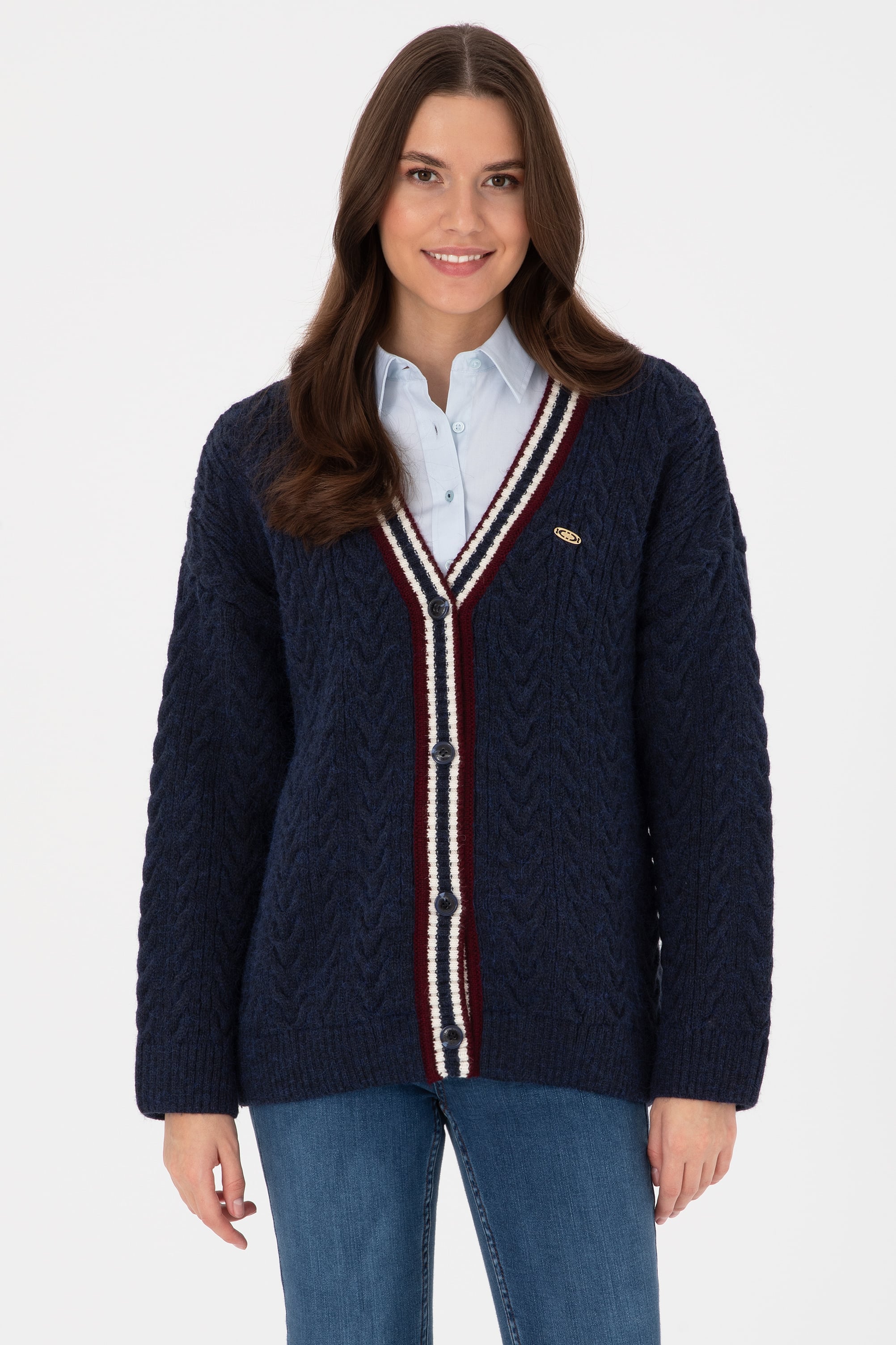 ژاکت لاجورد ریلکس زنانه یو اس پولو | US POLO ASSN