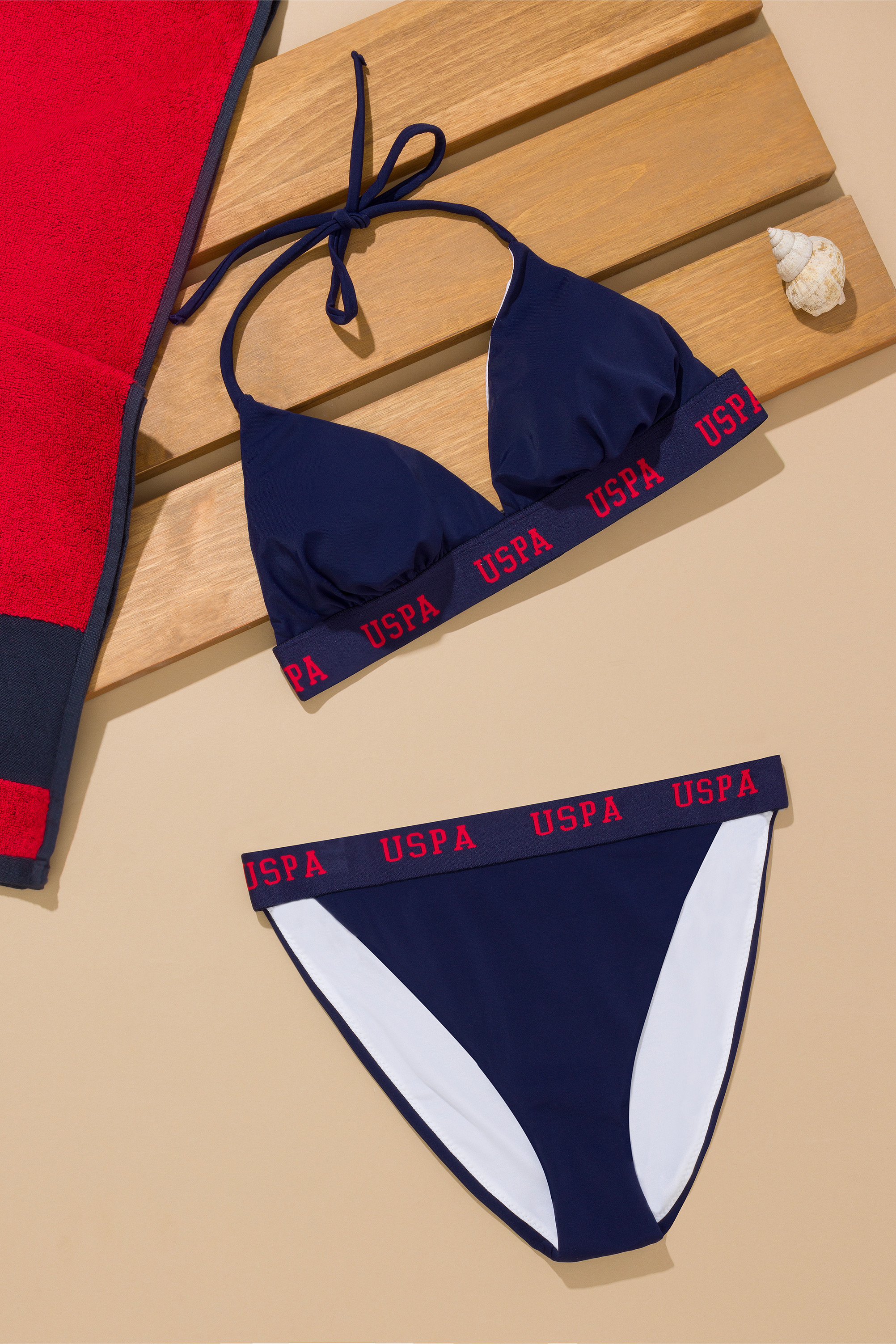 شورت ساحل لاجورد استاندارد فیت زنانه یو اس پولو | US POLO ASSN