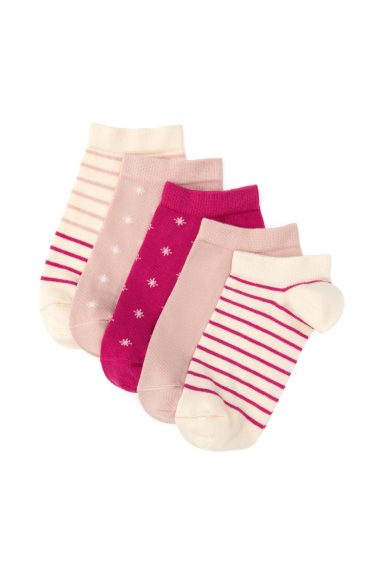 جوراب مچ پا بسته ۵ عددی زنانه  صورتی تیره  رگولار  زنانه یو اس پولو | US POLO ASSN