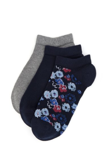 جوراب مچ پا بسته ۳ عددی زنانه  لاجورد  رگولار  زنانه یو اس پولو | US POLO ASSN