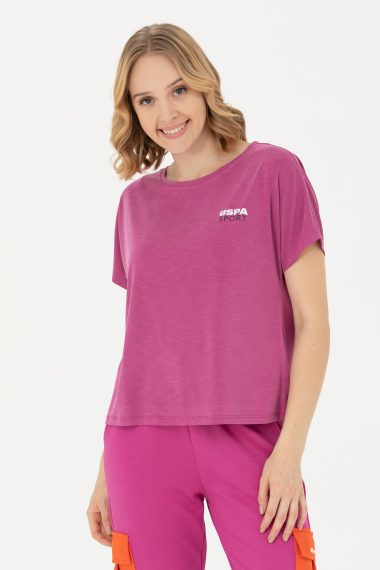 تی شرت زنانه ویولت  بنفش  Crop Top  زنانه یو اس پولو | US POLO ASSN