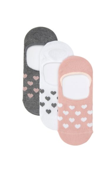 جوراب باله زنانه بسته ۳ عددی  خاکستری ملانژ  رگولار  زنانه یو اس پولو | US POLO ASSN