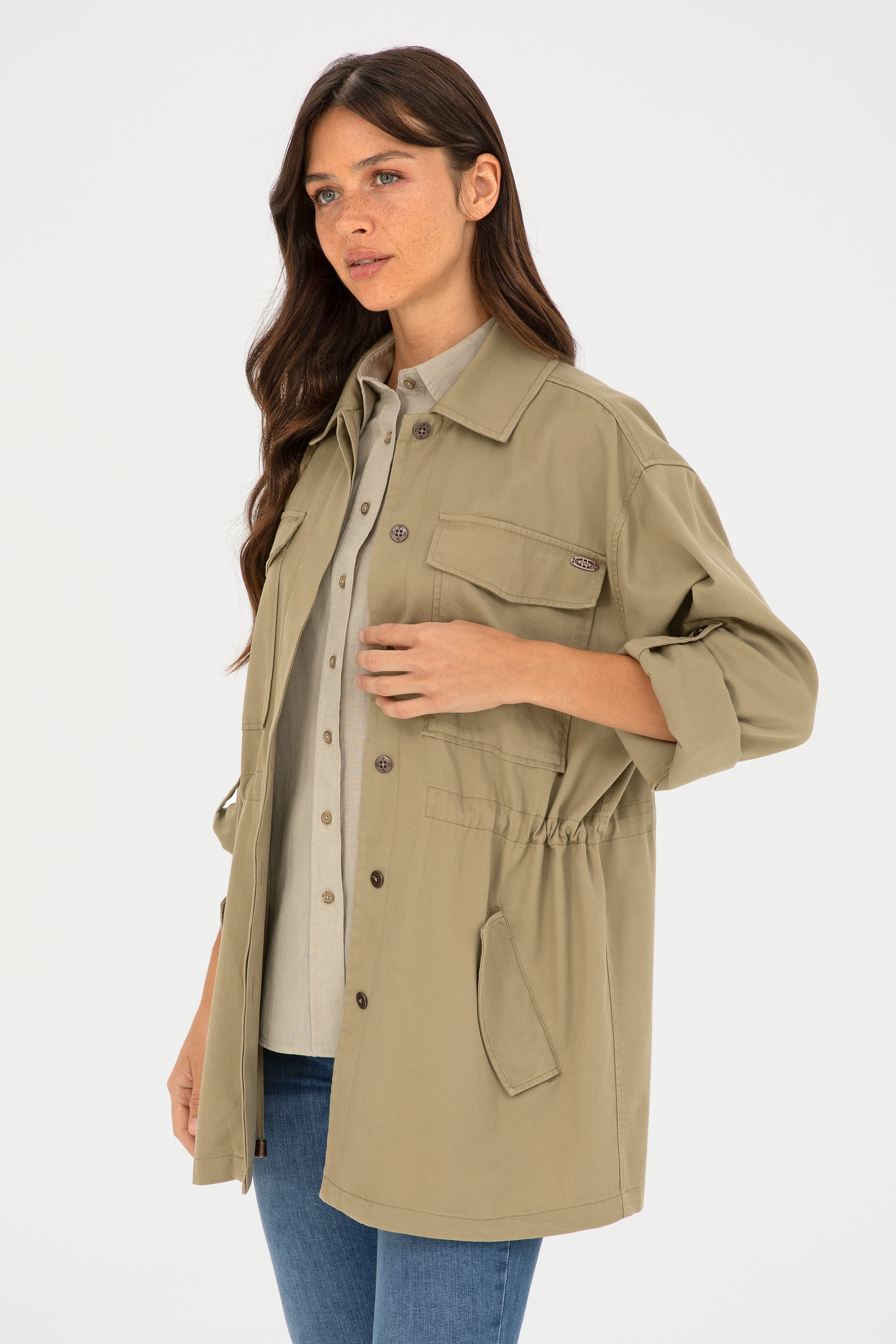 کت خاکی رگولار زنانه یو اس پولو | US POLO ASSN
