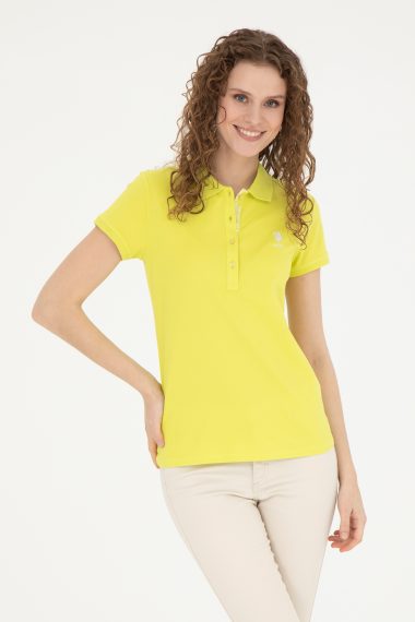 پولوشرت  سبز پسته ای  اندامی  زنانه یو اس پولو | US POLO ASSN