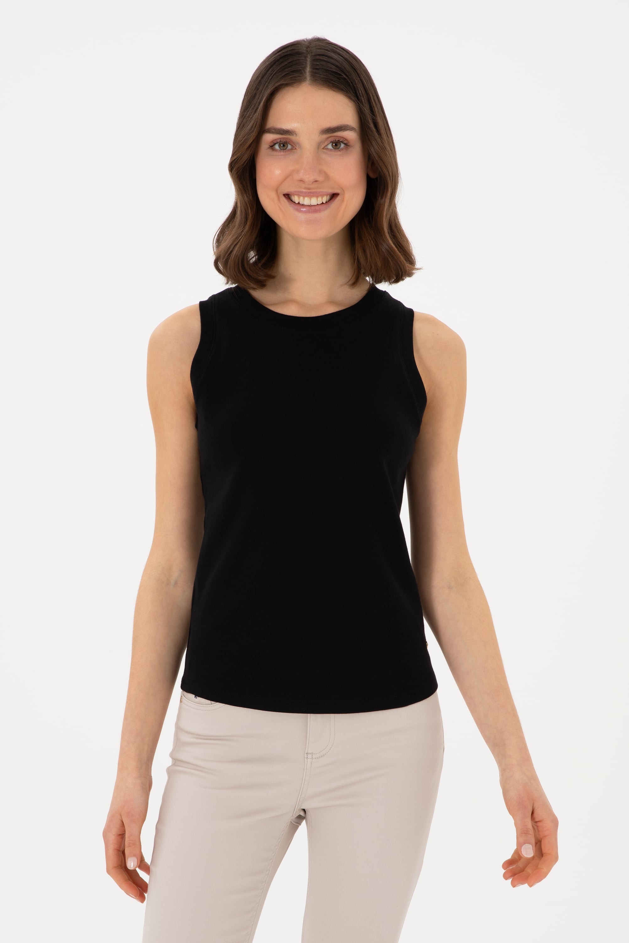 تی شرت یقه گرد سیاه Ex.Slim زنانه یو اس پولو | US POLO ASSN