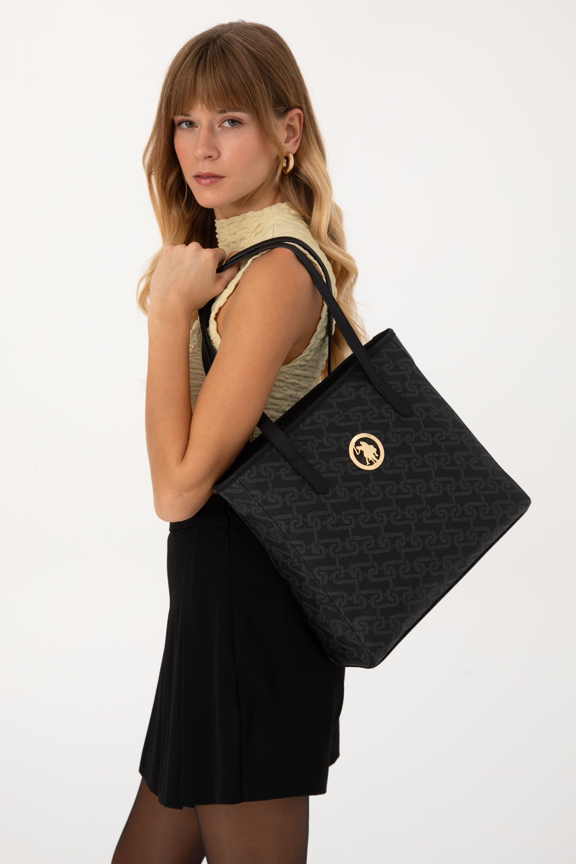 کیف دوشی مشکی زنانه سیاه استاندارد فیت زنانه یو اس پولو | US POLO ASSN