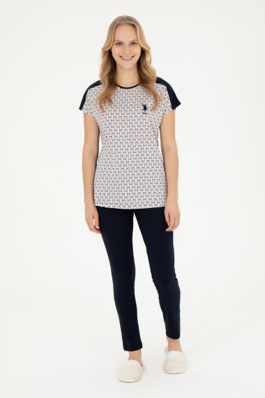 ست پیژامه  لاجورد  استاندارد فیت  زنانه یو اس پولو | US POLO ASSN