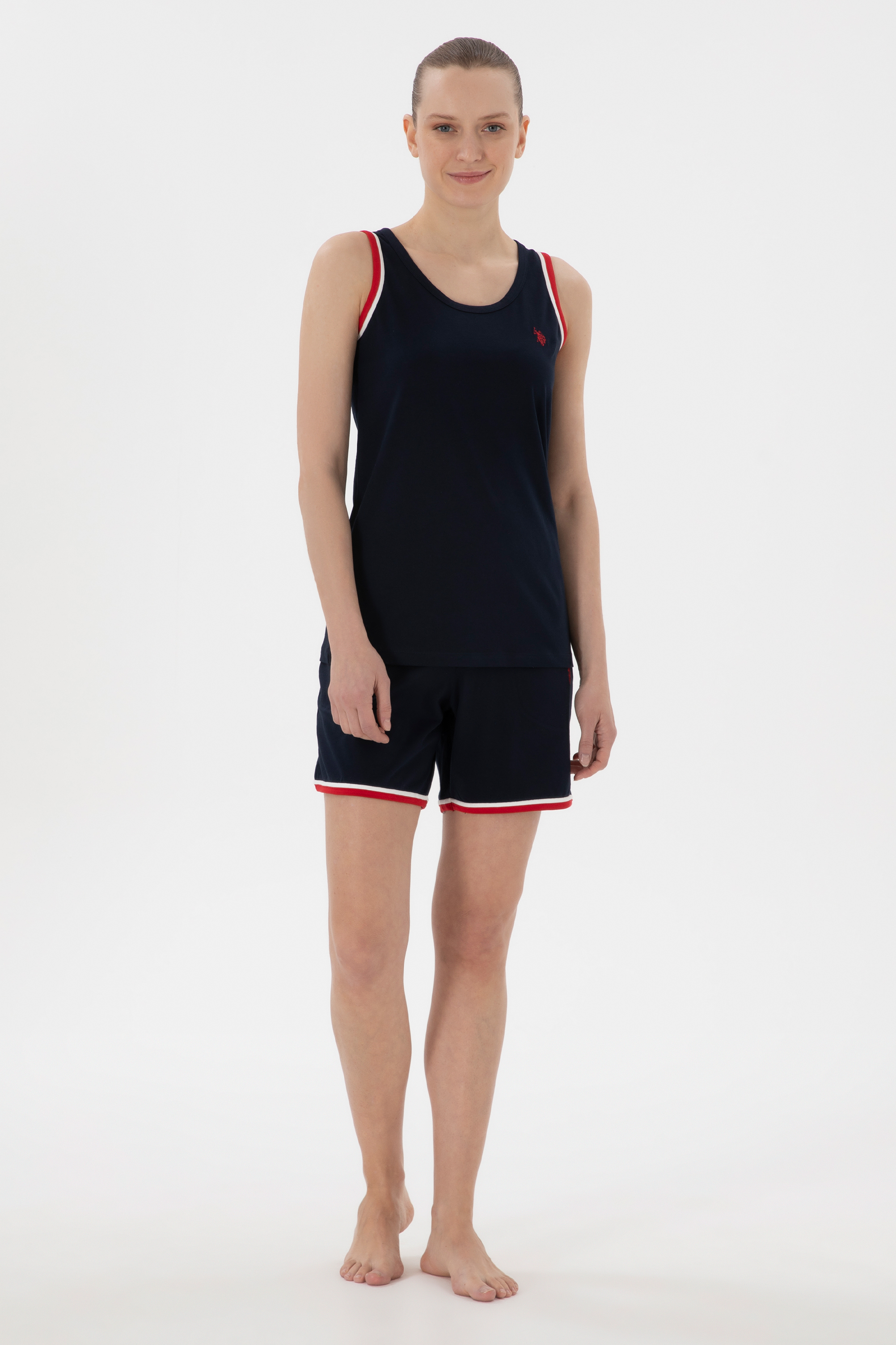 ست پیژامه لاجورد استاندارد فیت زنانه یو اس پولو | US POLO ASSN