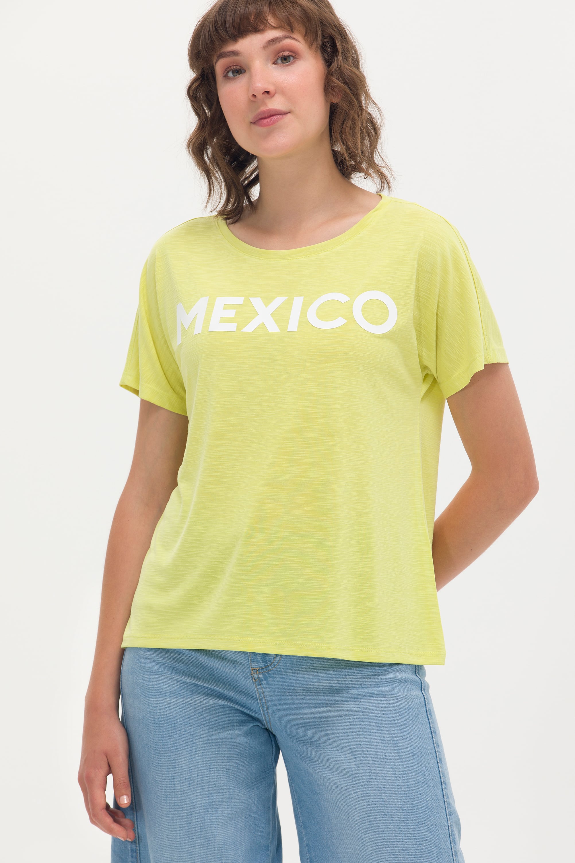 تی شرت لیمویی Crop Top زنانه یو اس پولو | US POLO ASSN