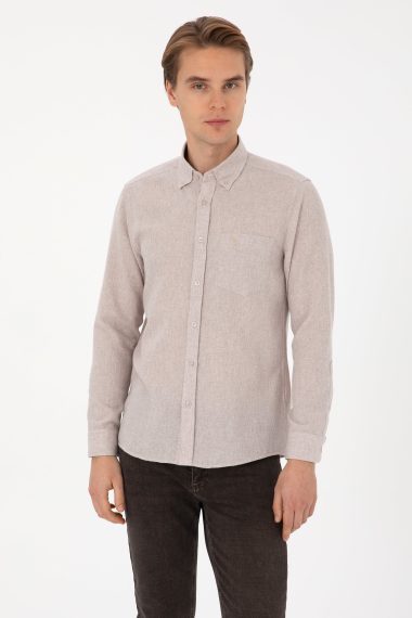 پیراهن  خاکستری  رگولار  مردانه یو اس پولو | US POLO ASSN