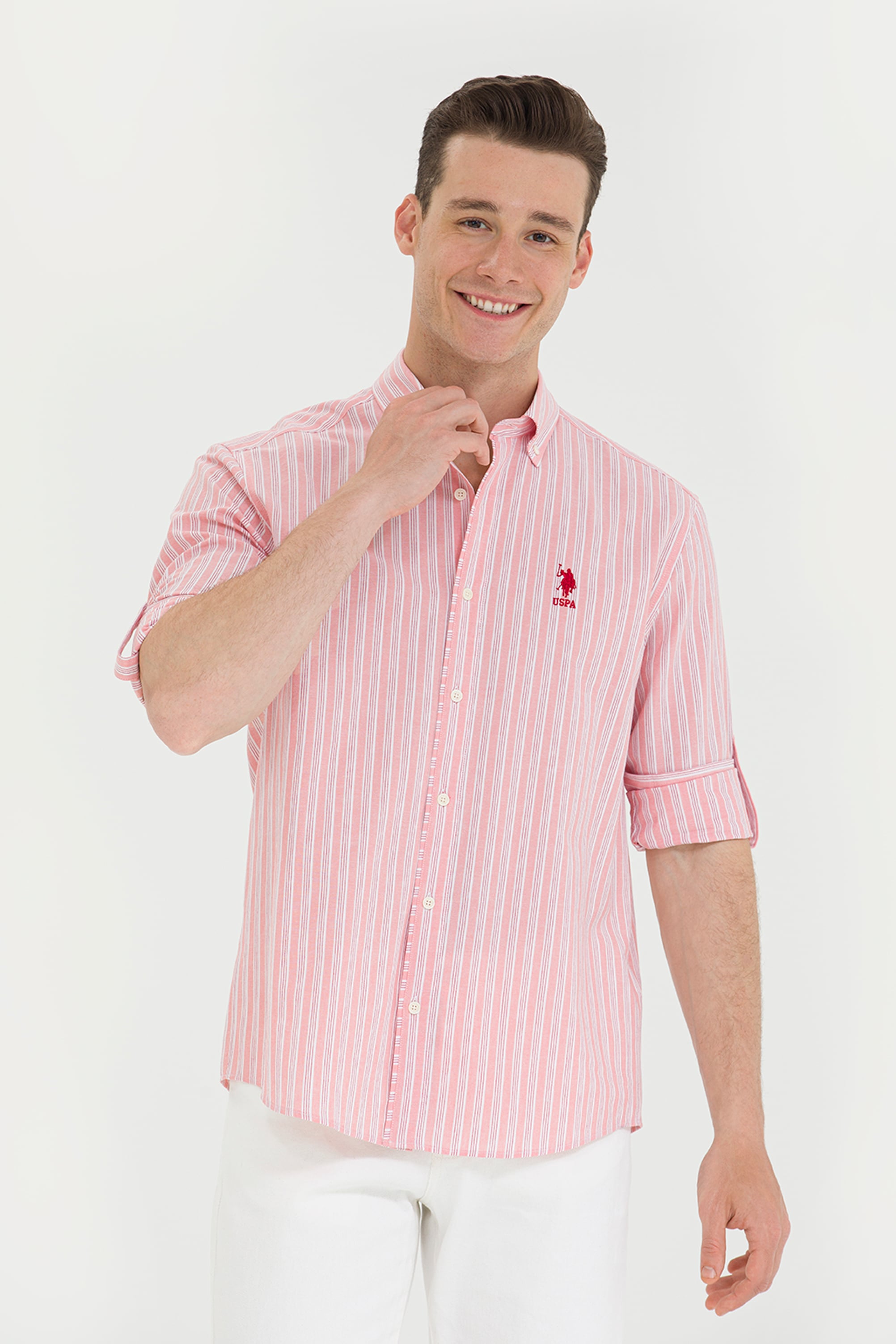 پیراهن گل بهی ریلکس مردانه یو اس پولو | US POLO ASSN