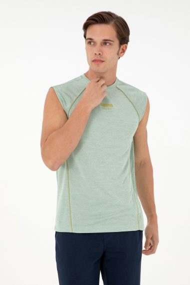 تی شرت  سبزآبی  رگولار بدون آستین مردانه یو اس پولو | US POLO ASSN