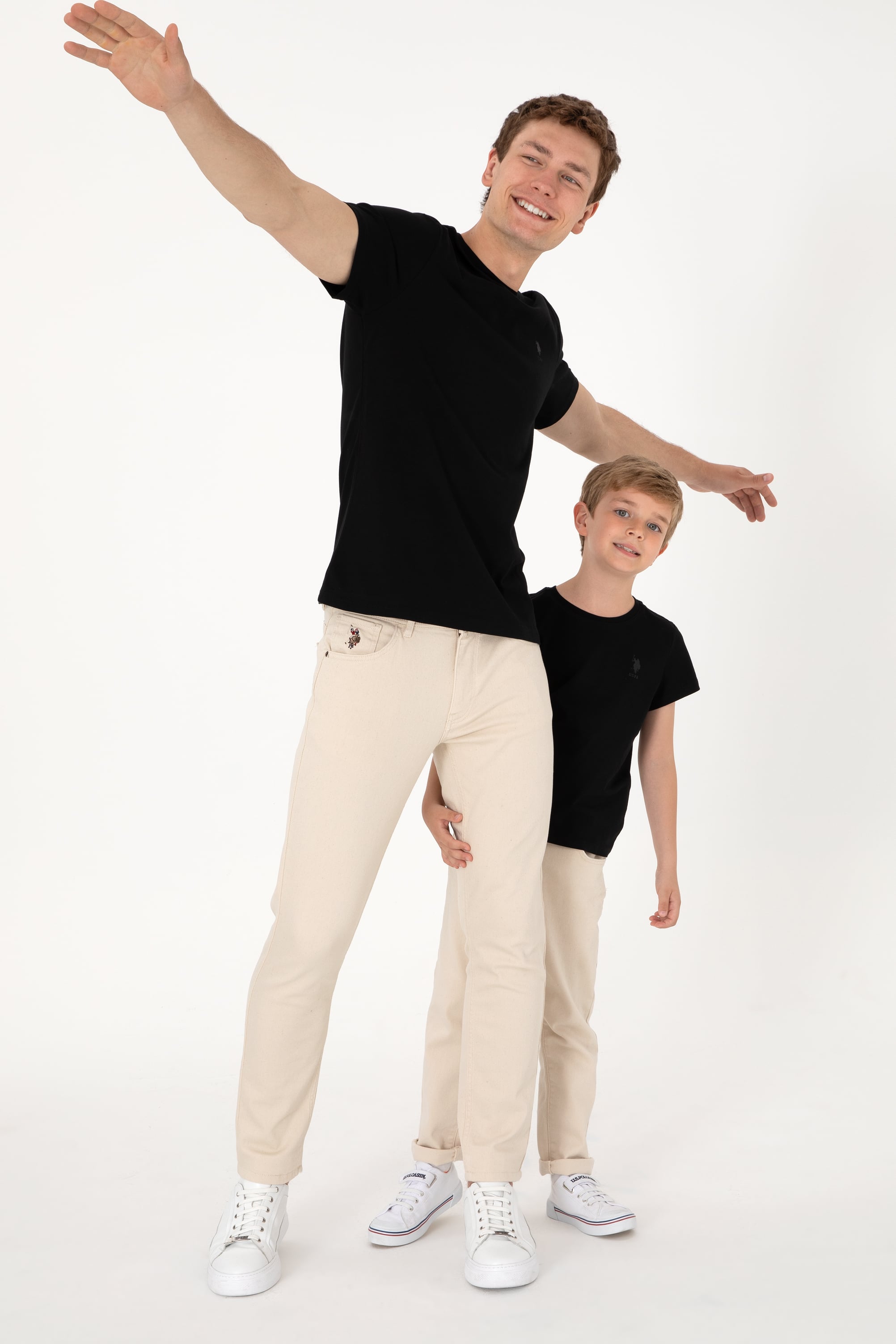 تی شرت یقه گرد سیاه رگولار آستین کوتاه مردانه یو اس پولو | US POLO ASSN