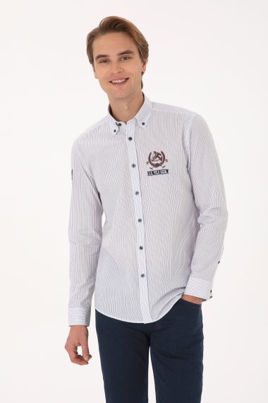 پیراهن  لاجورد روشن  رگولار  مردانه یو اس پولو | US POLO ASSN