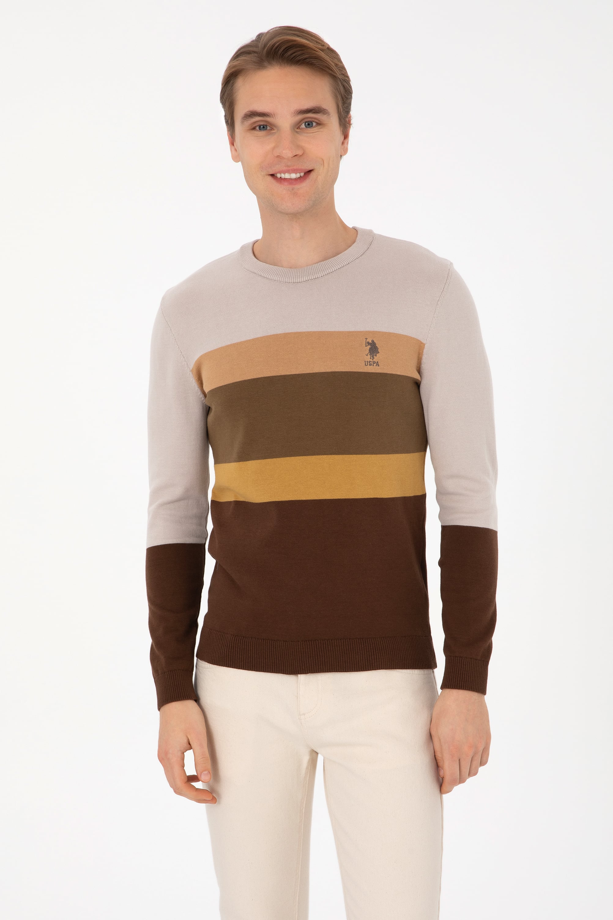 بافت خاکستری رگولار مردانه یو اس پولو | US POLO ASSN