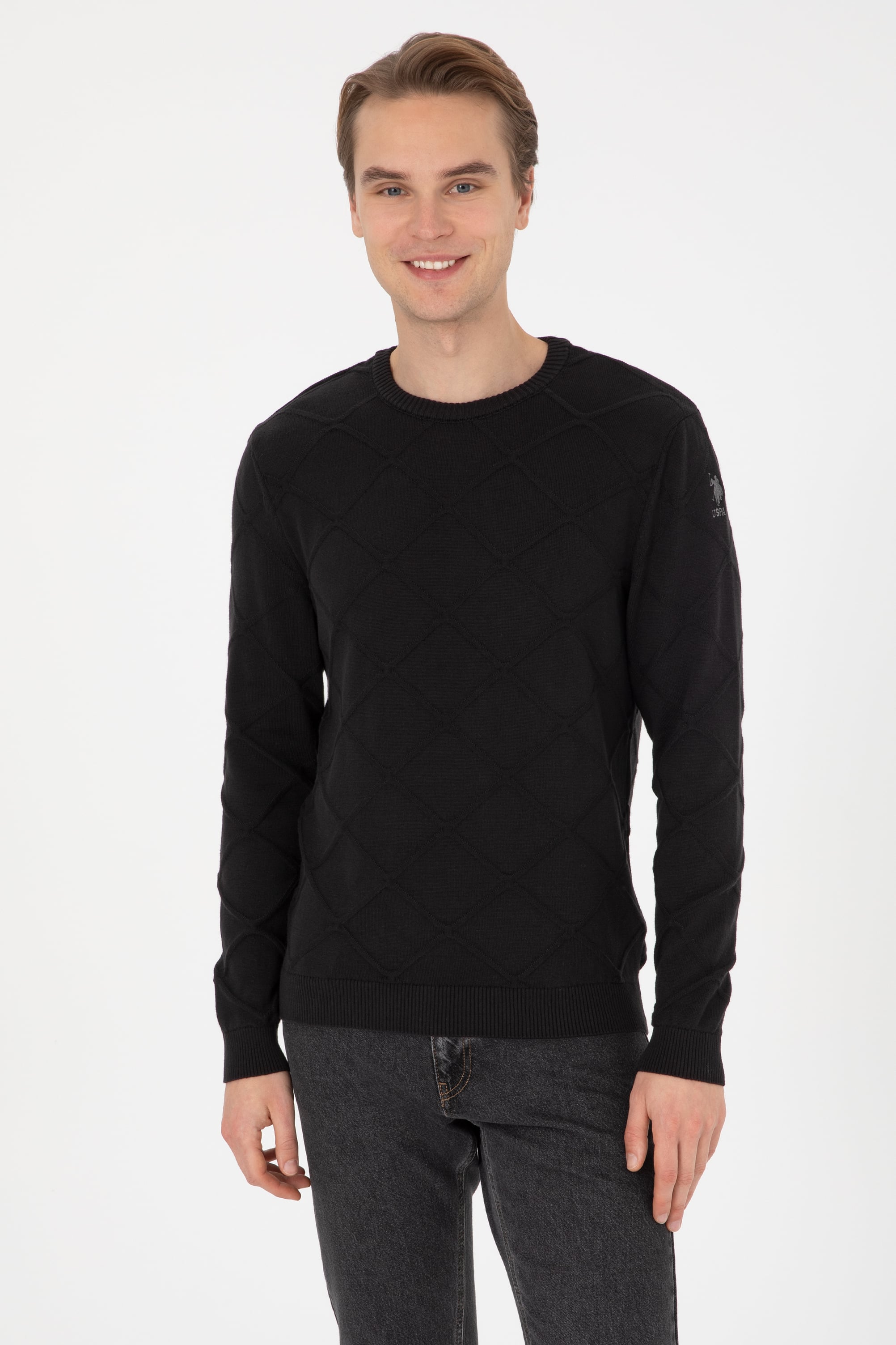 بافت سیاه رگولار مردانه یو اس پولو | US POLO ASSN