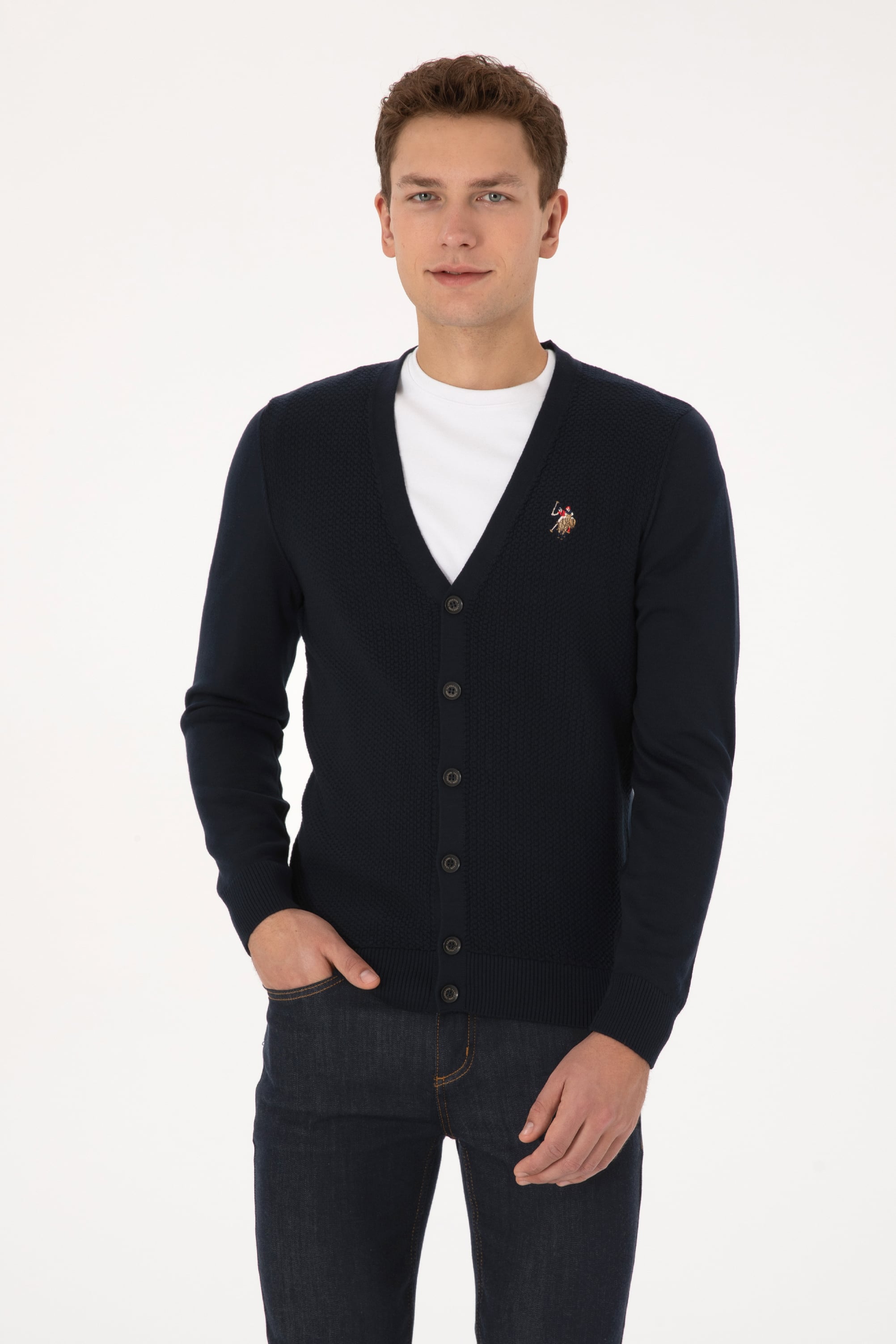 ژاکت لاجورد رگولار مردانه یو اس پولو | US POLO ASSN