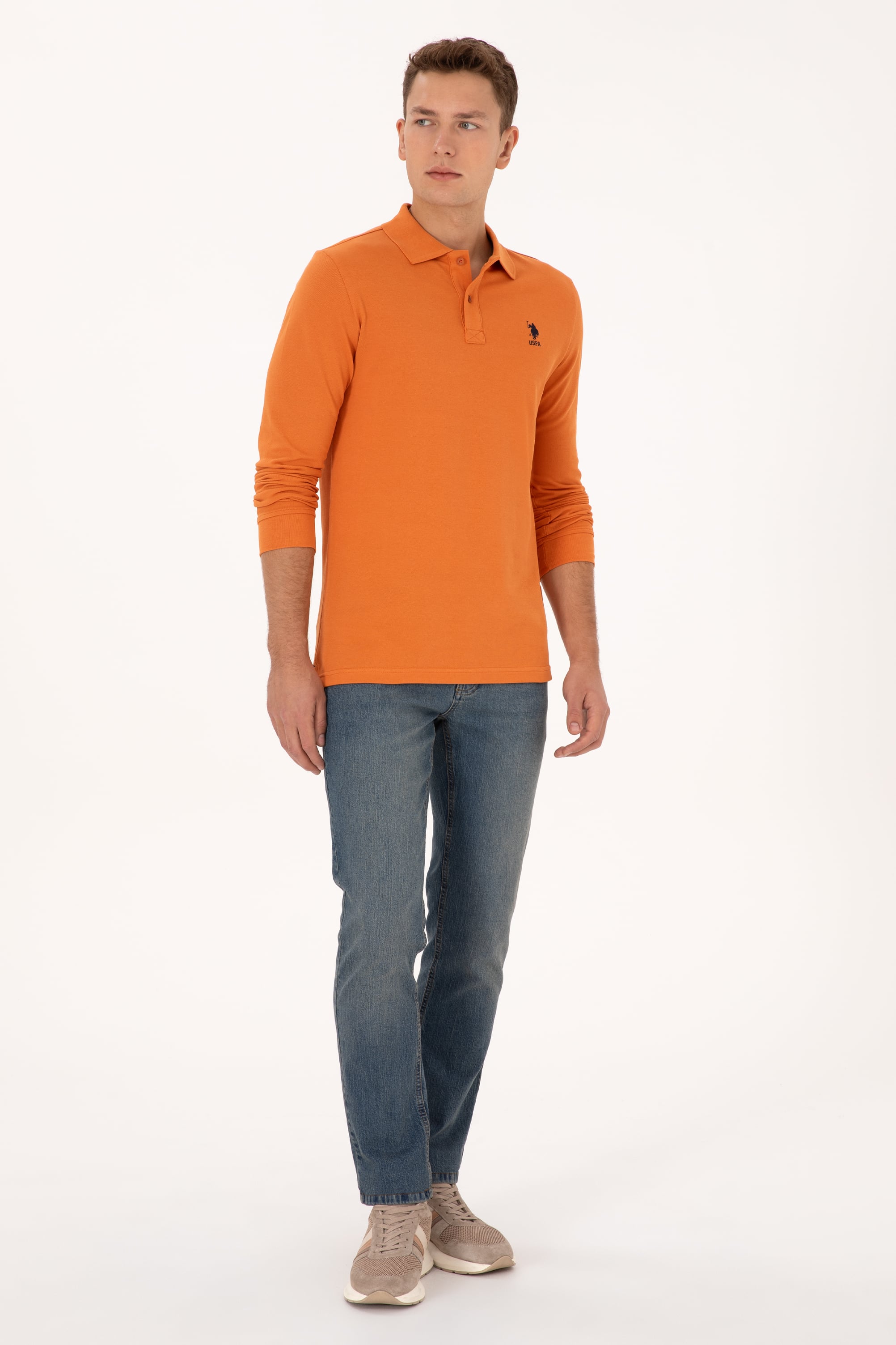 شلوار جین سبز راسته مردانه یو اس پولو | US POLO ASSN