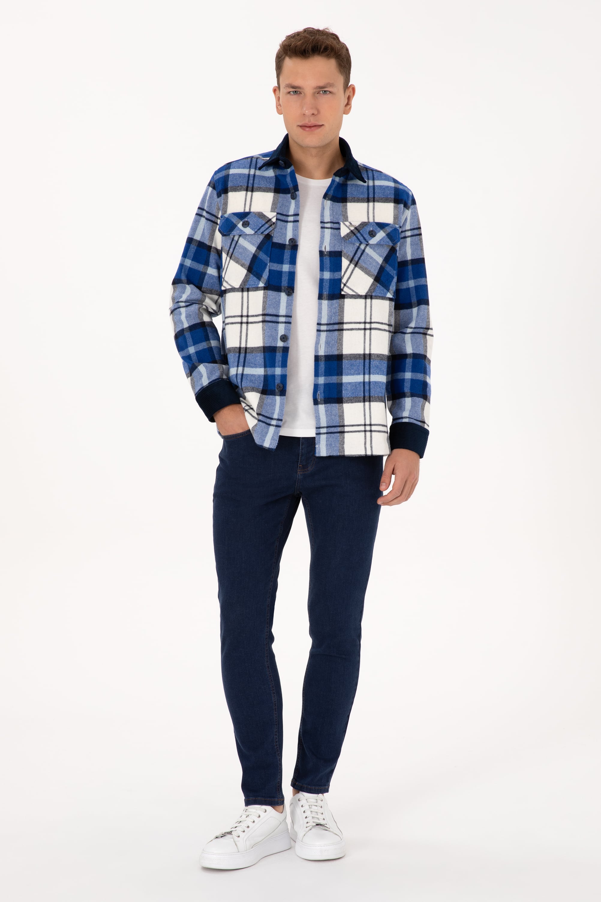 شلوار جین آبی تیره اندامی مردانه یو اس پولو | US POLO ASSN