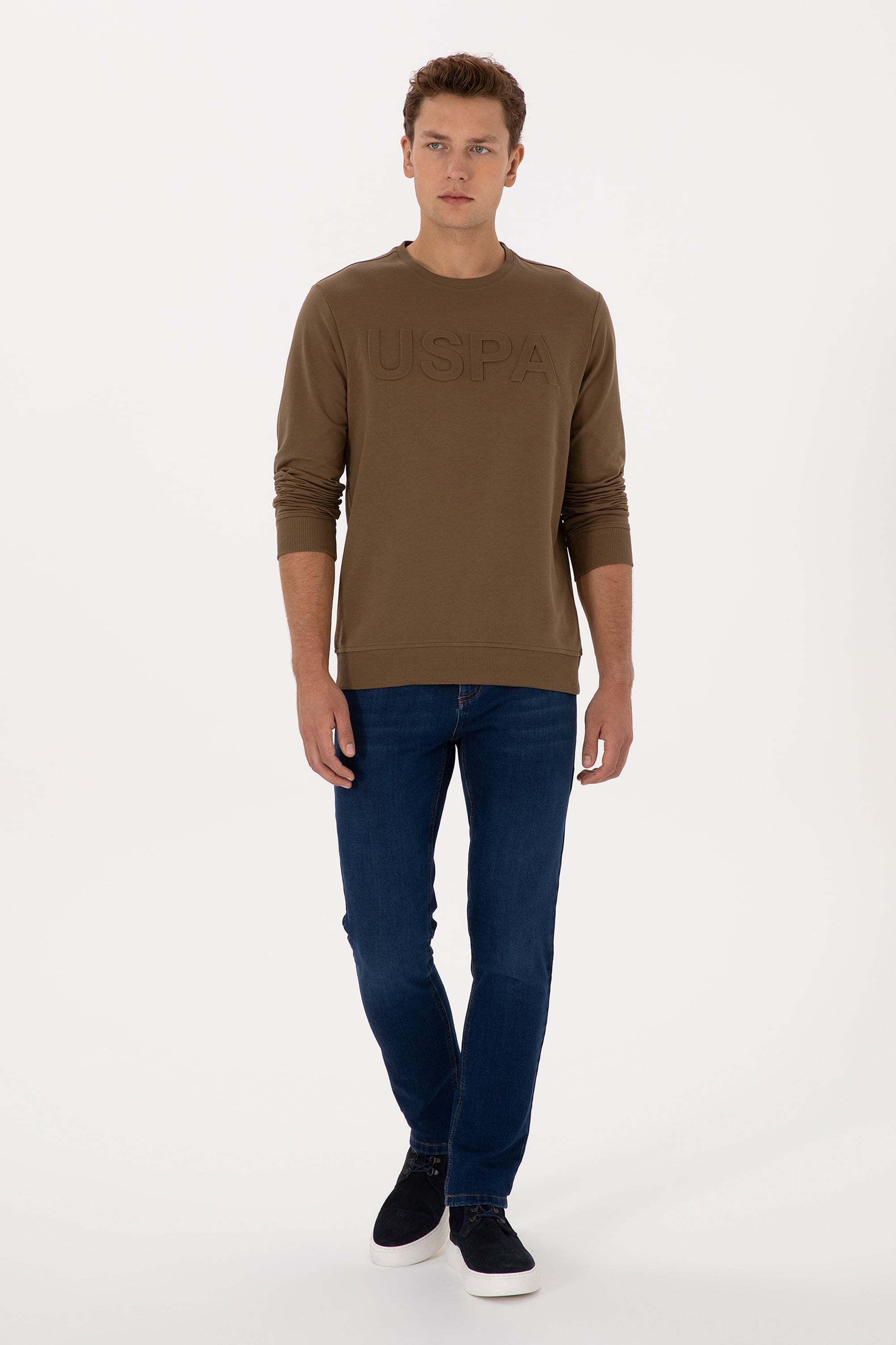 شلوار جین آبی تیره اندامی مردانه یو اس پولو | US POLO ASSN