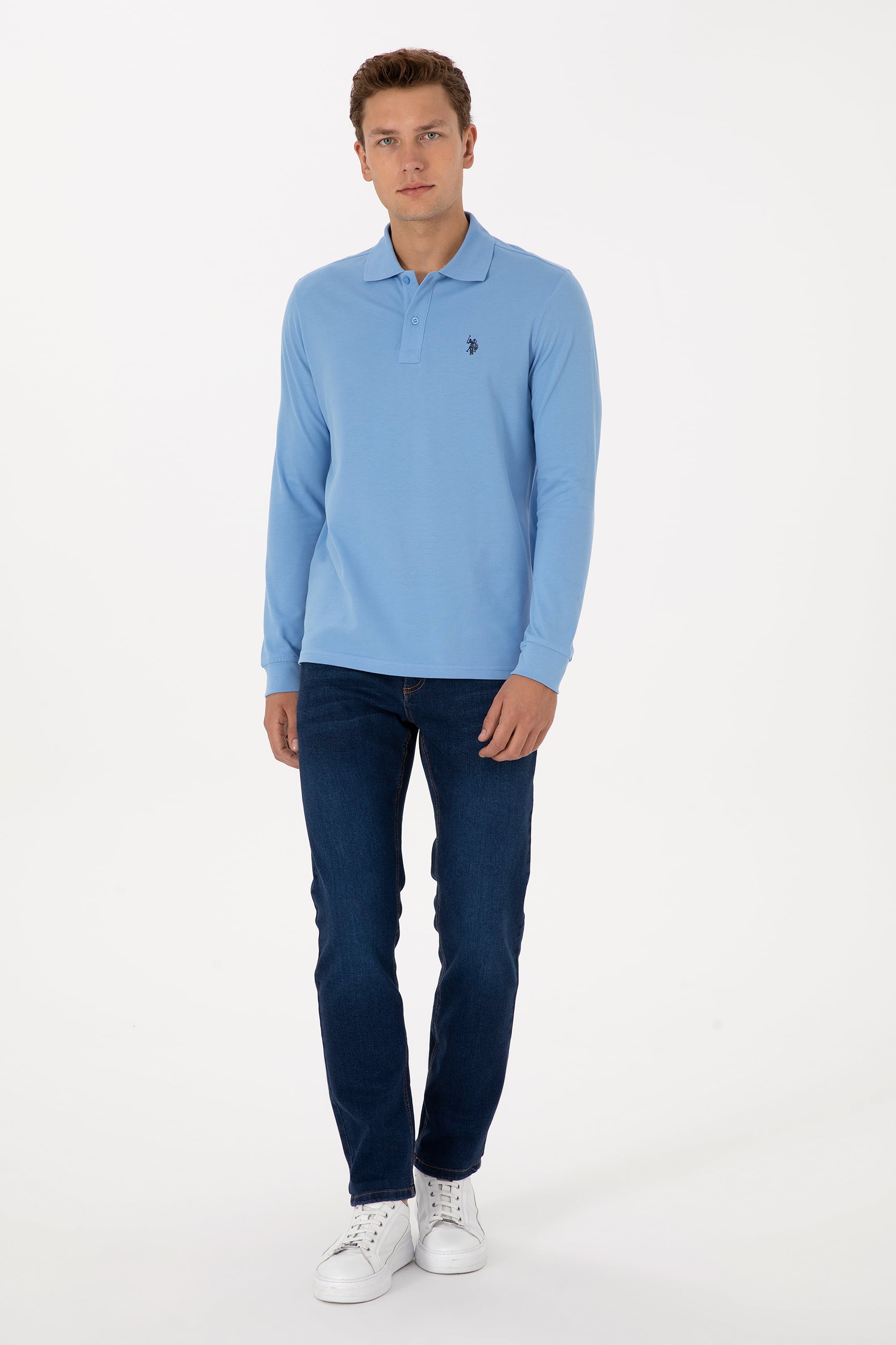 شلوار جین آبی تیره اندامی مردانه یو اس پولو | US POLO ASSN