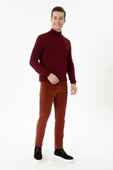 شلوار کانواس  آجری  اندامی  مردانه یو اس پولو | US POLO ASSN