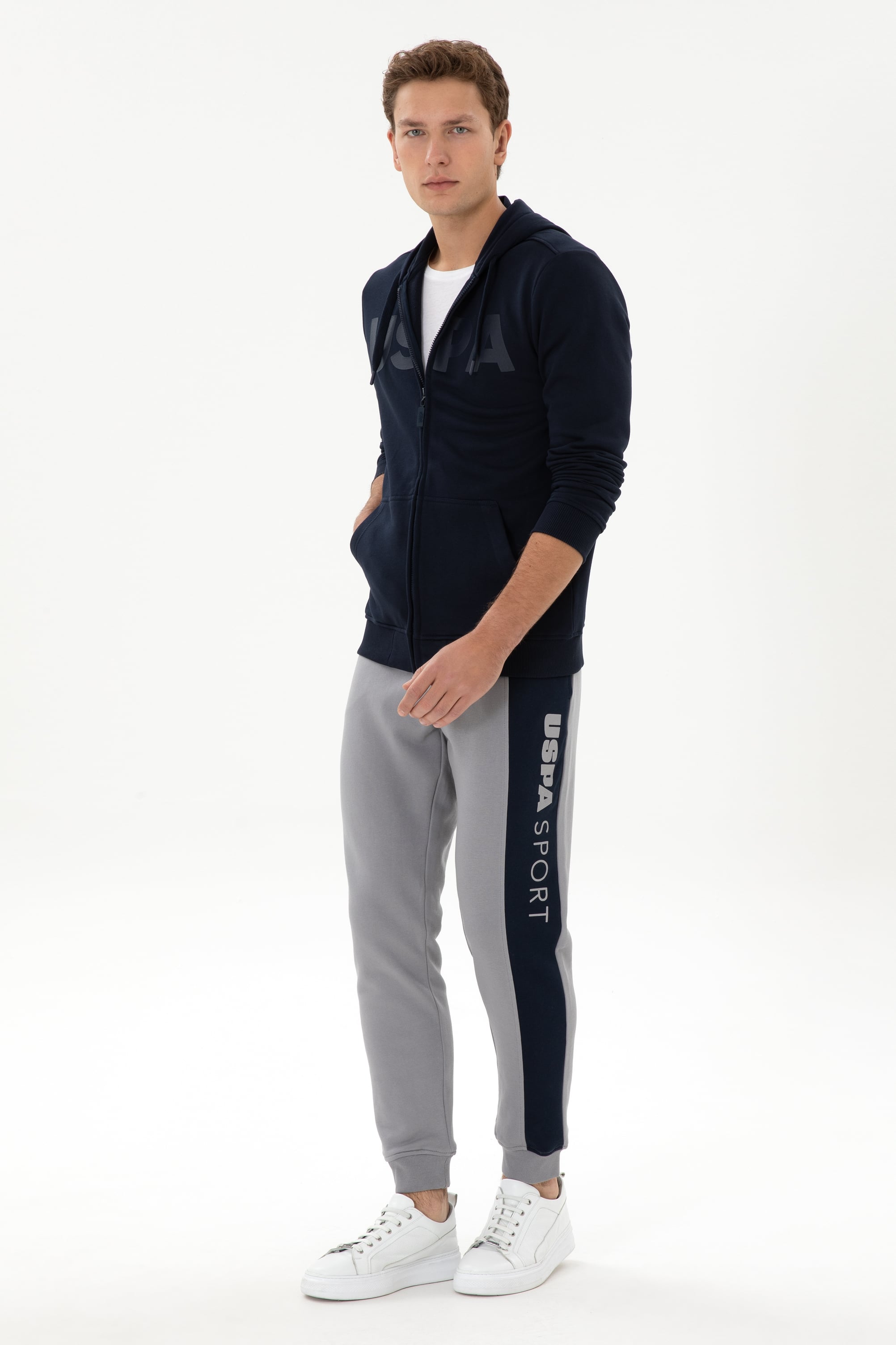 شلوار ورزشی خاکستری روشن رگولار مردانه یو اس پولو | US POLO ASSN