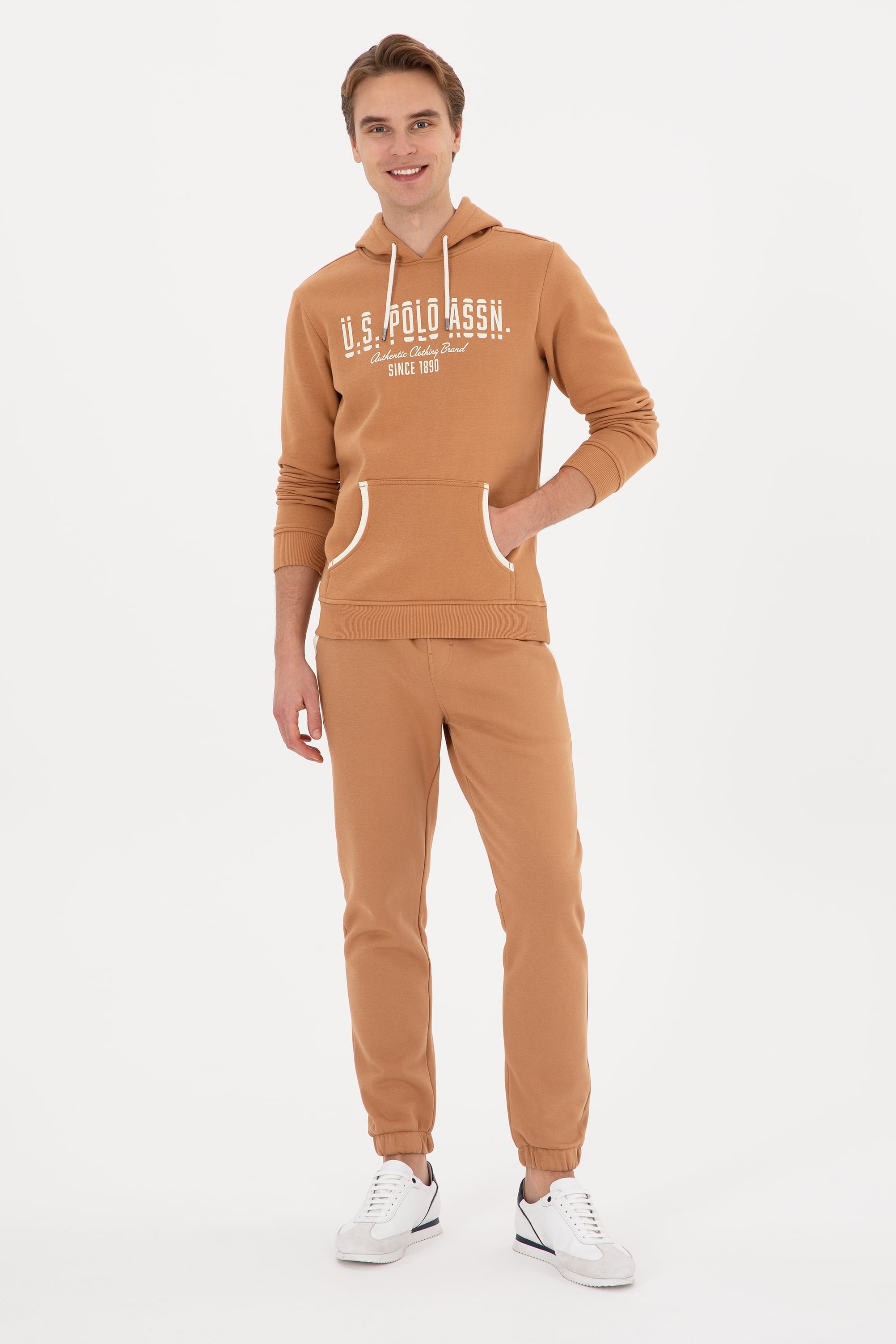 شلوار ورزشی شتری رگولار مردانه یو اس پولو | US POLO ASSN