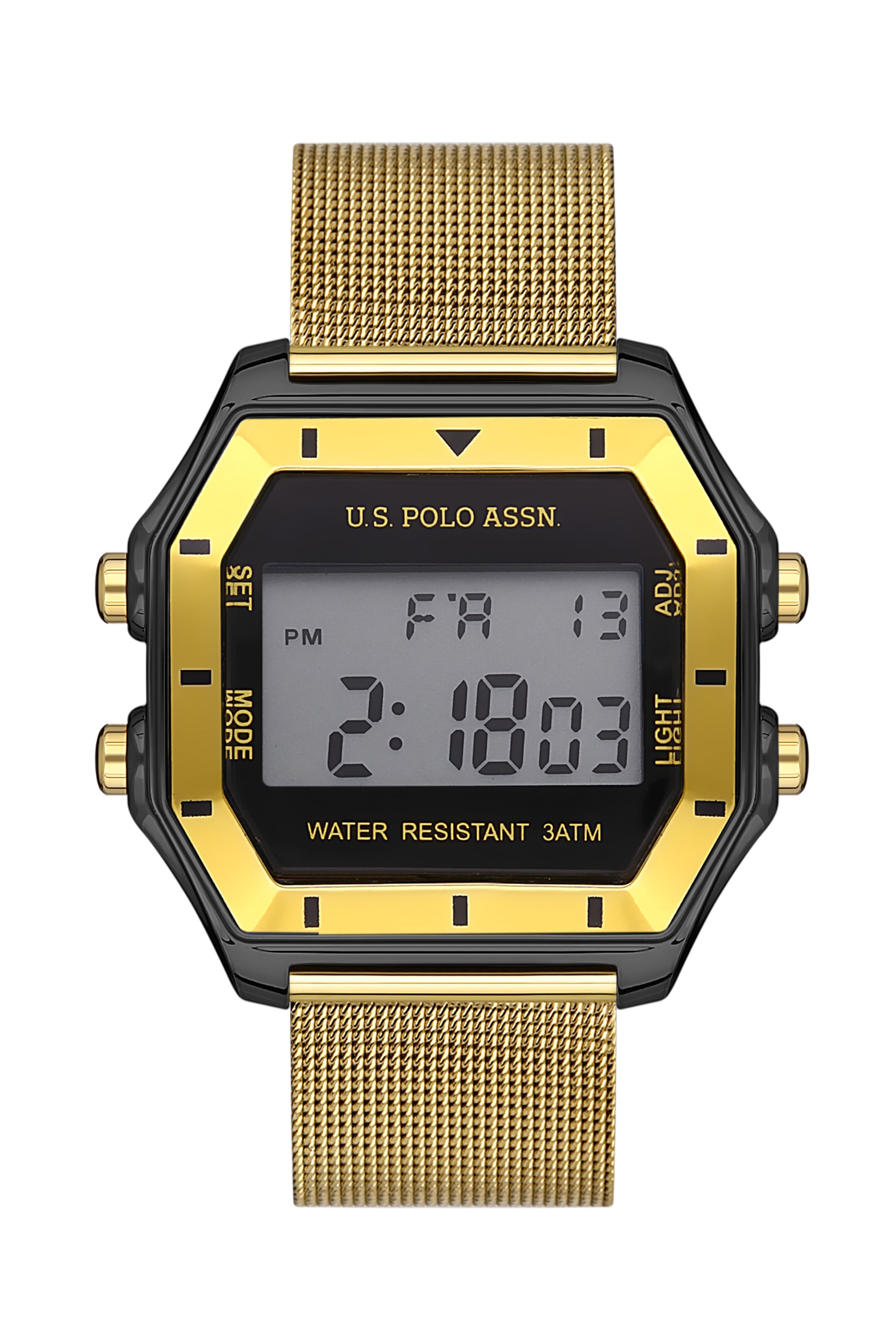 ساعت مچی طلایی استاندارد فیت مردانه یو اس پولو | US POLO ASSN