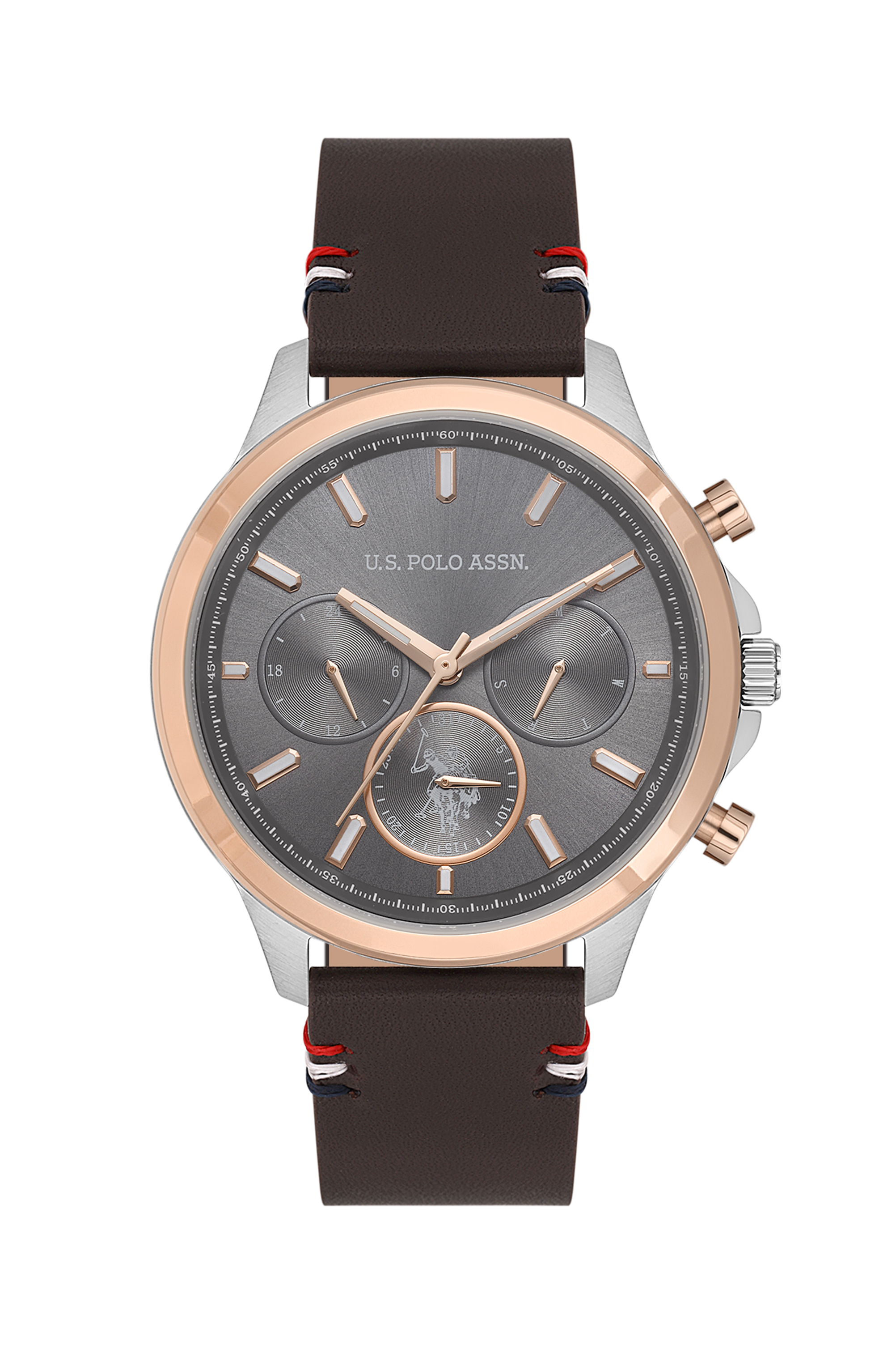 ساعت مچی قهوه ای استاندارد فیت مردانه یو اس پولو | US POLO ASSN