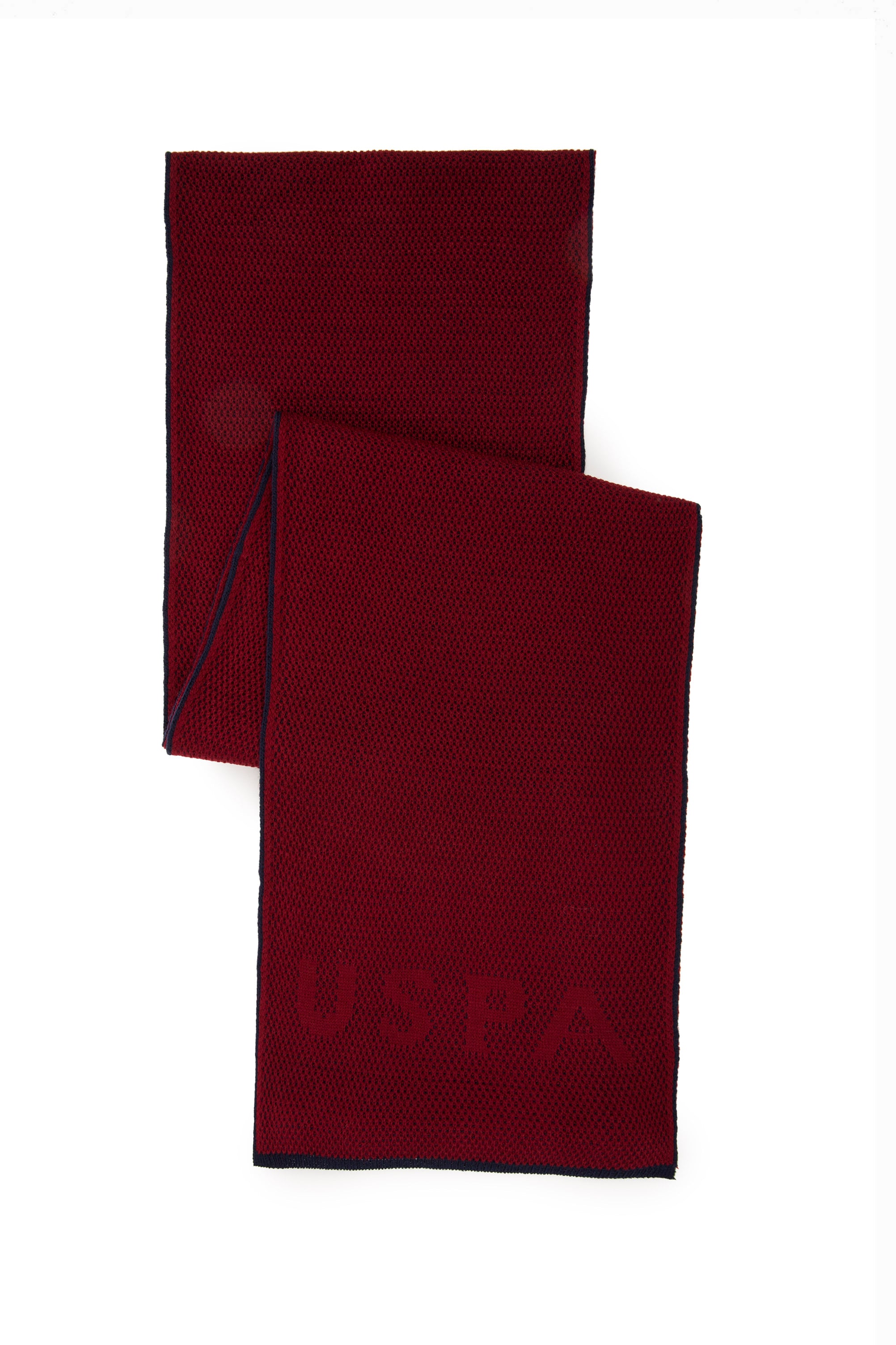 شال گردن قرمز تیره استاندارد فیت مردانه یو اس پولو | US POLO ASSN