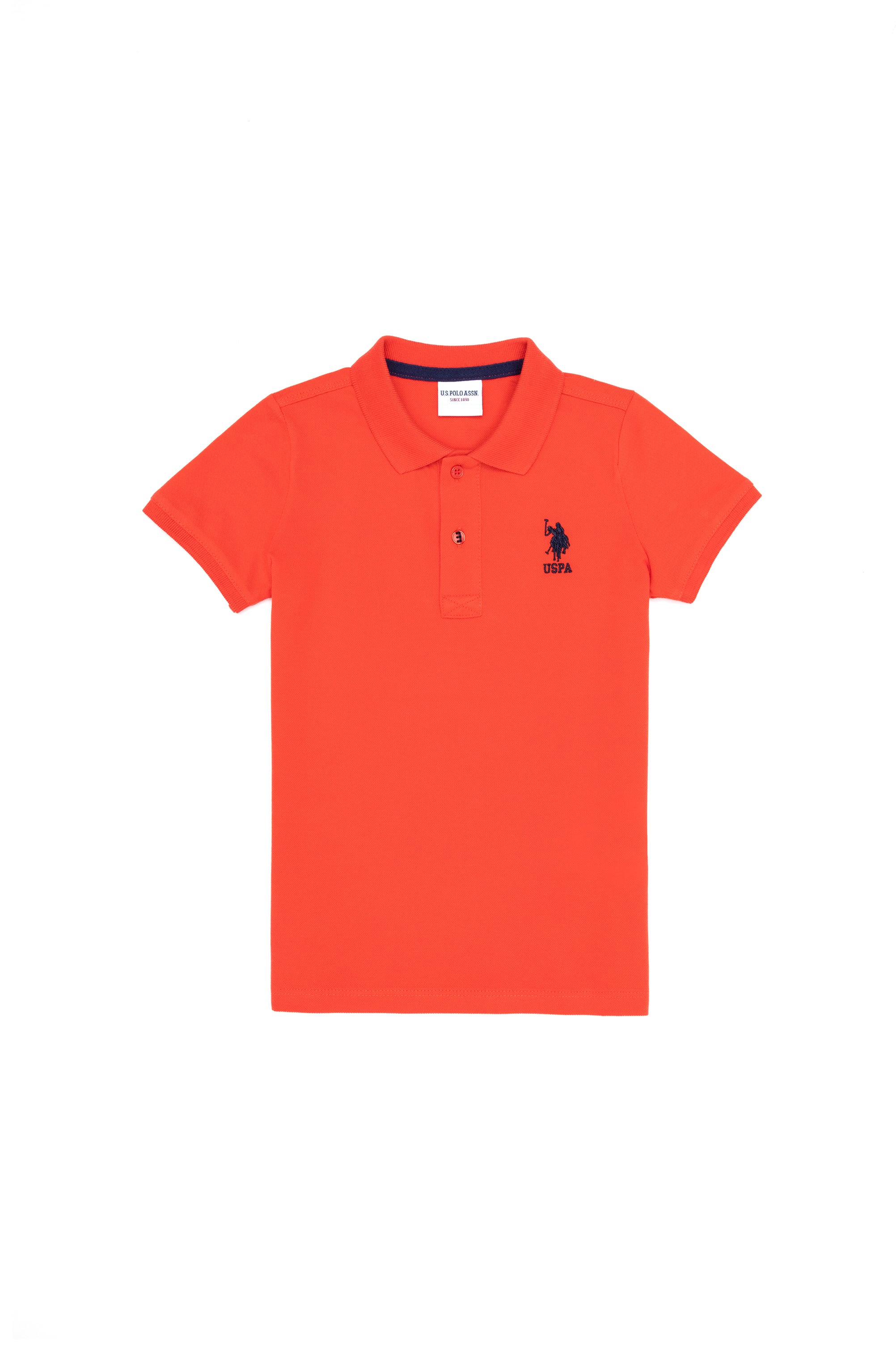 پولوشرت چارخونه کد 001 یقه پولو قرمز استاندارد فیت پسرانه یو اس پولو | US POLO ASSN