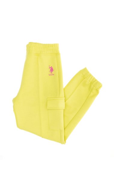 شلوار ورزشی زرد نئونی بچه‌گانه  لیمویی  MOM  دخترانه یو اس پولو | US POLO ASSN