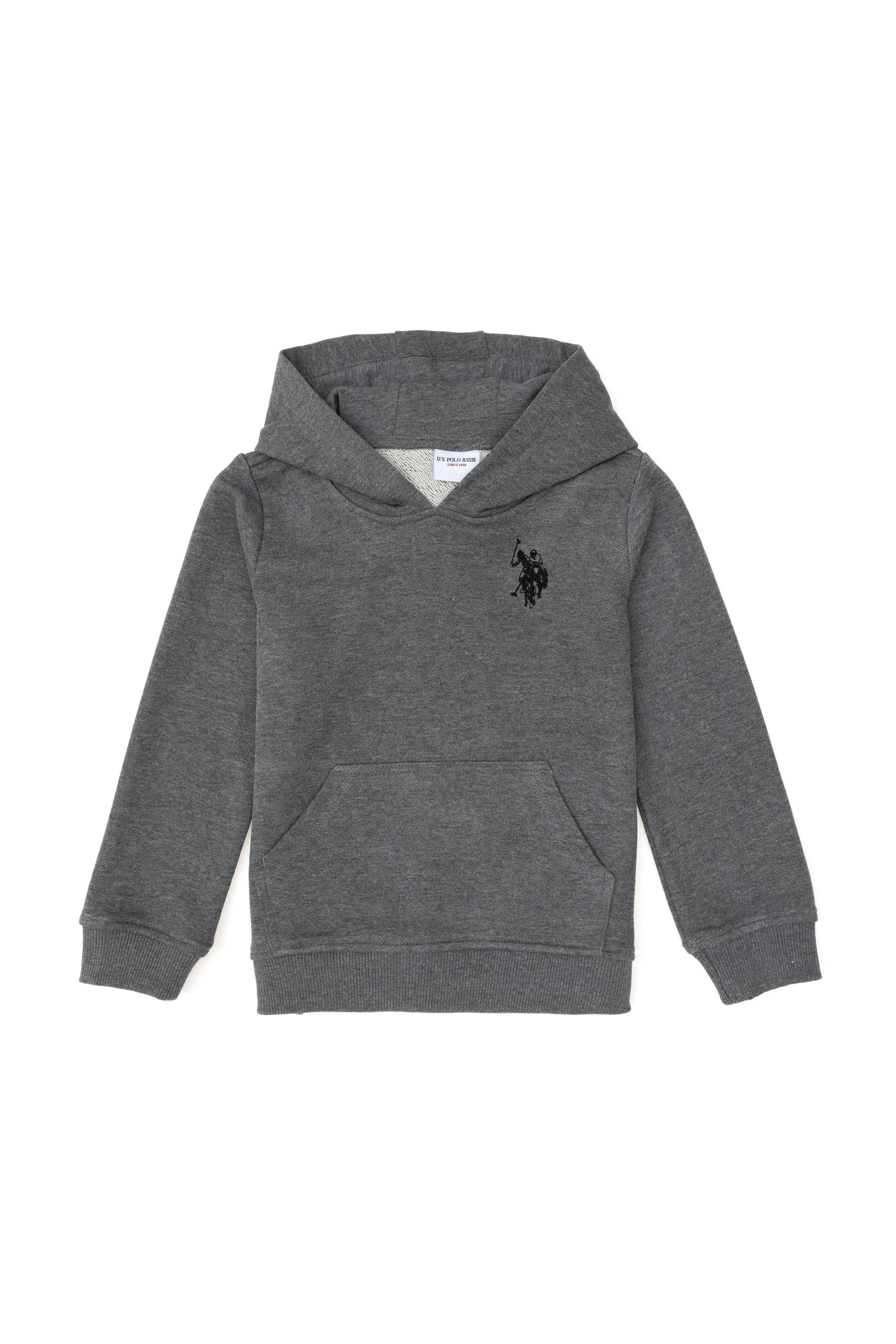 سویشرتآنتراسیت ساده زغالی ملانژ رگولار پسرانه یو اس پولو | US POLO ASSN