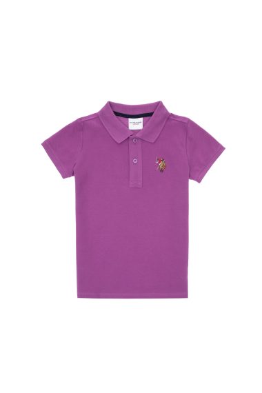 پولوشرت Violet کد 001  بنفش  رگولار  پسرانه یو اس پولو | US POLO ASSN