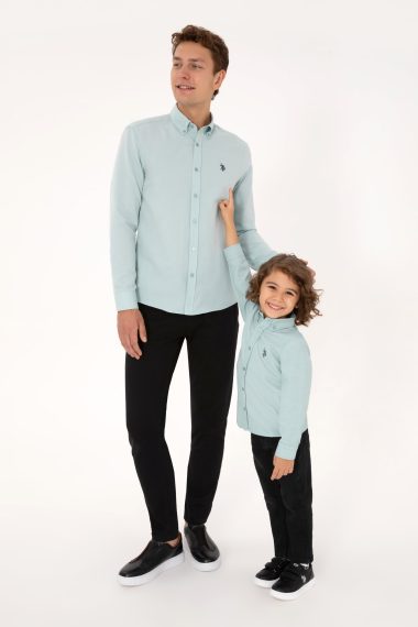 پیراهن نعنایی  نعناعی تیره  رگولار  پسرانه یو اس پولو | US POLO ASSN