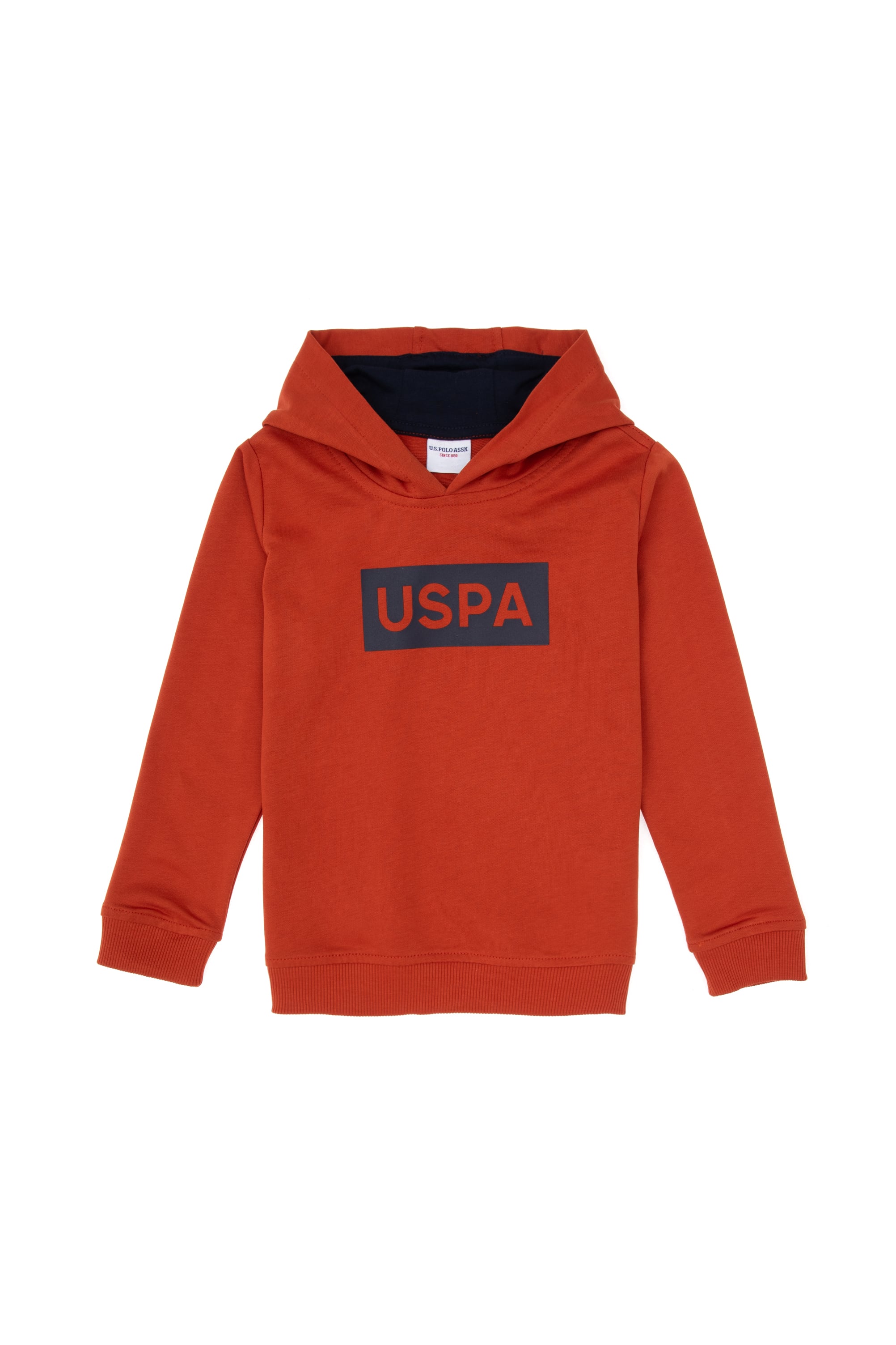سویشرت کلاهدار کاشیساده آجری استاندارد فیت پسرانه یو اس پولو | US POLO ASSN