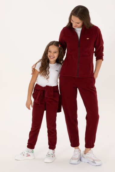 شلوار ورزشی پشمیمدل Jogger زرشکی  بورگاندی  رگولار  دخترانه یو اس پولو | US POLO ASSN