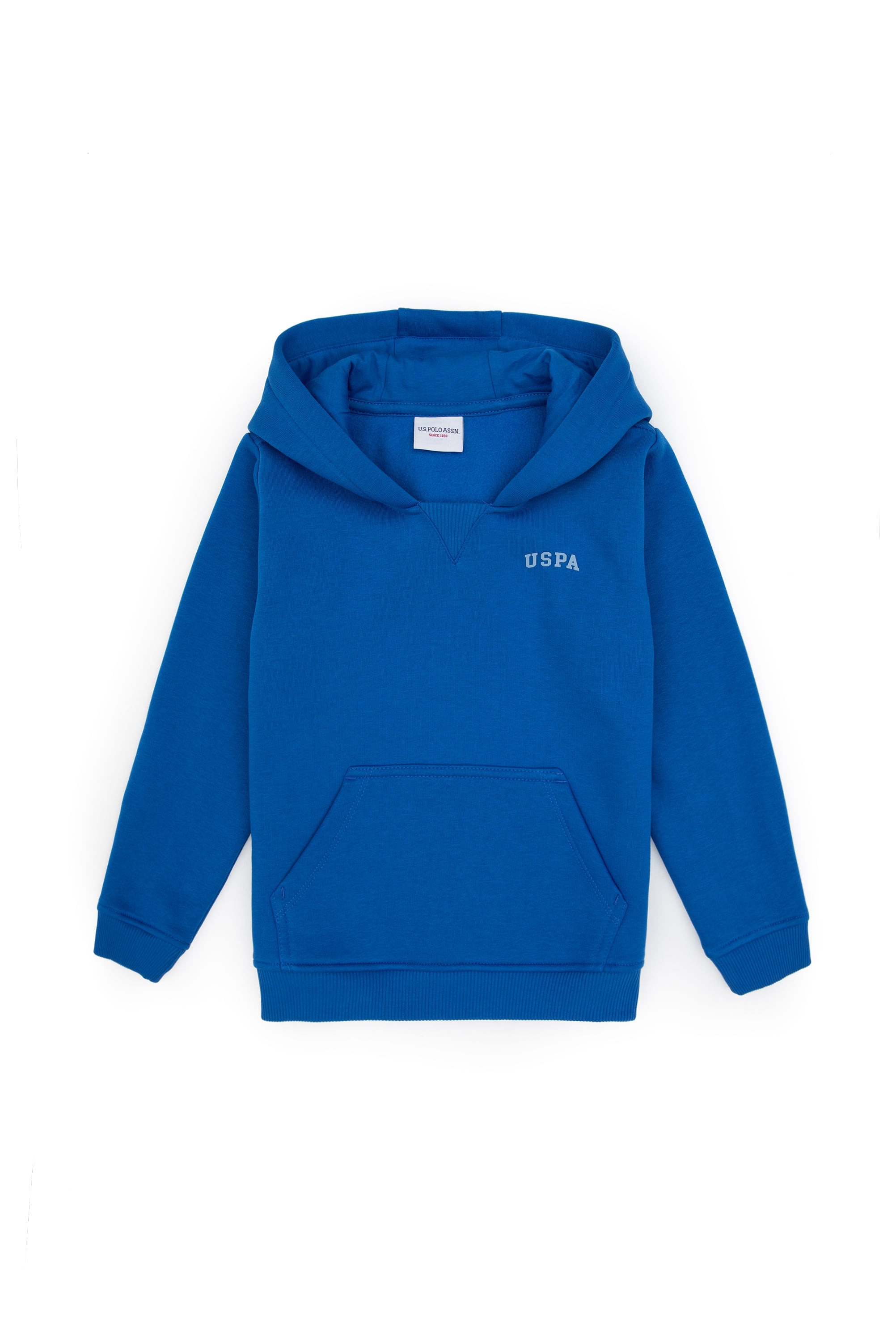 سویشرت پشمی کلاهدار ساده آبی آبی تیره رگولار پسرانه یو اس پولو | US POLO ASSN
