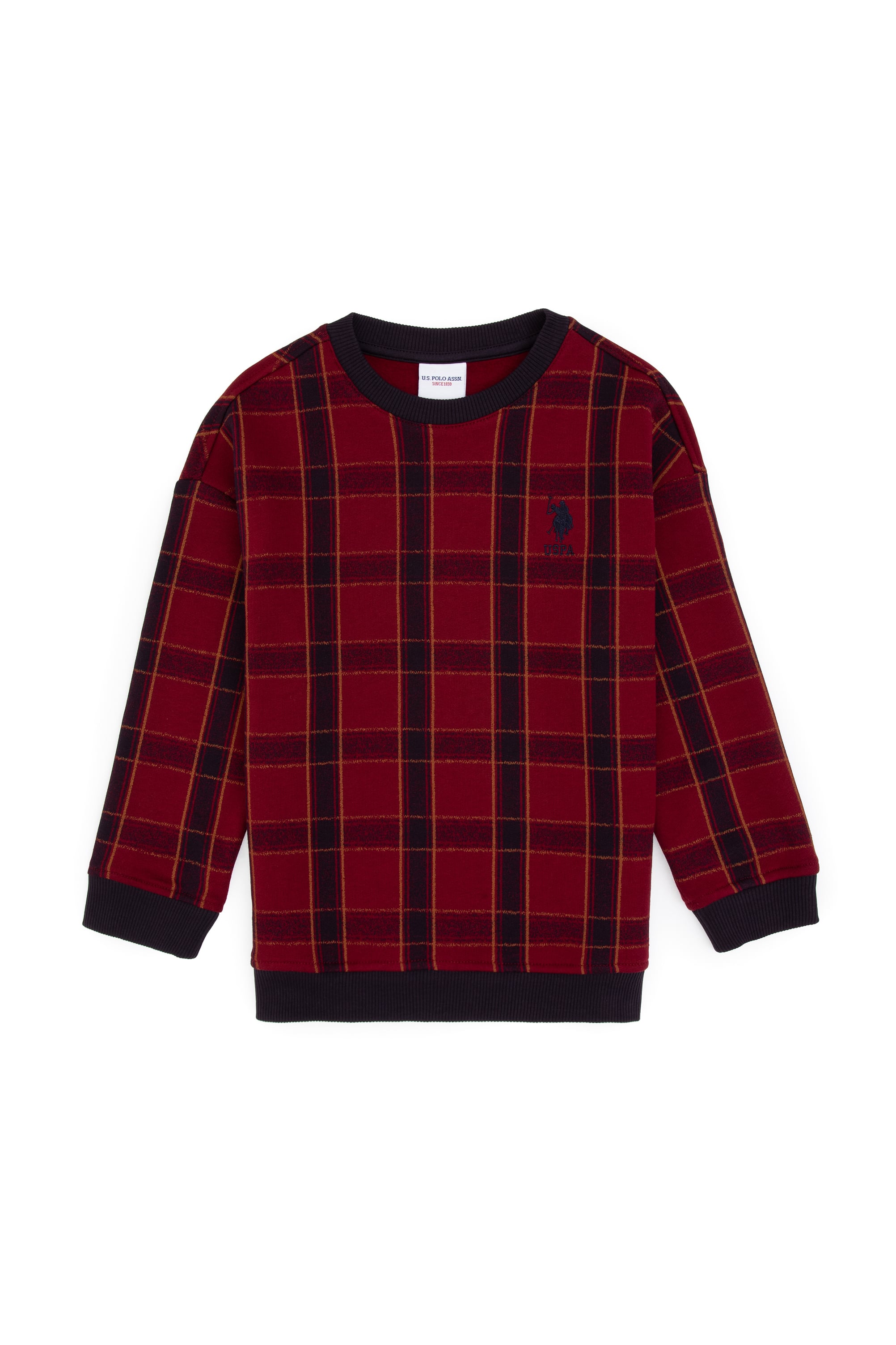 سویشرتزرشکی بورگاندی ریلکس پسرانه یو اس پولو | US POLO ASSN