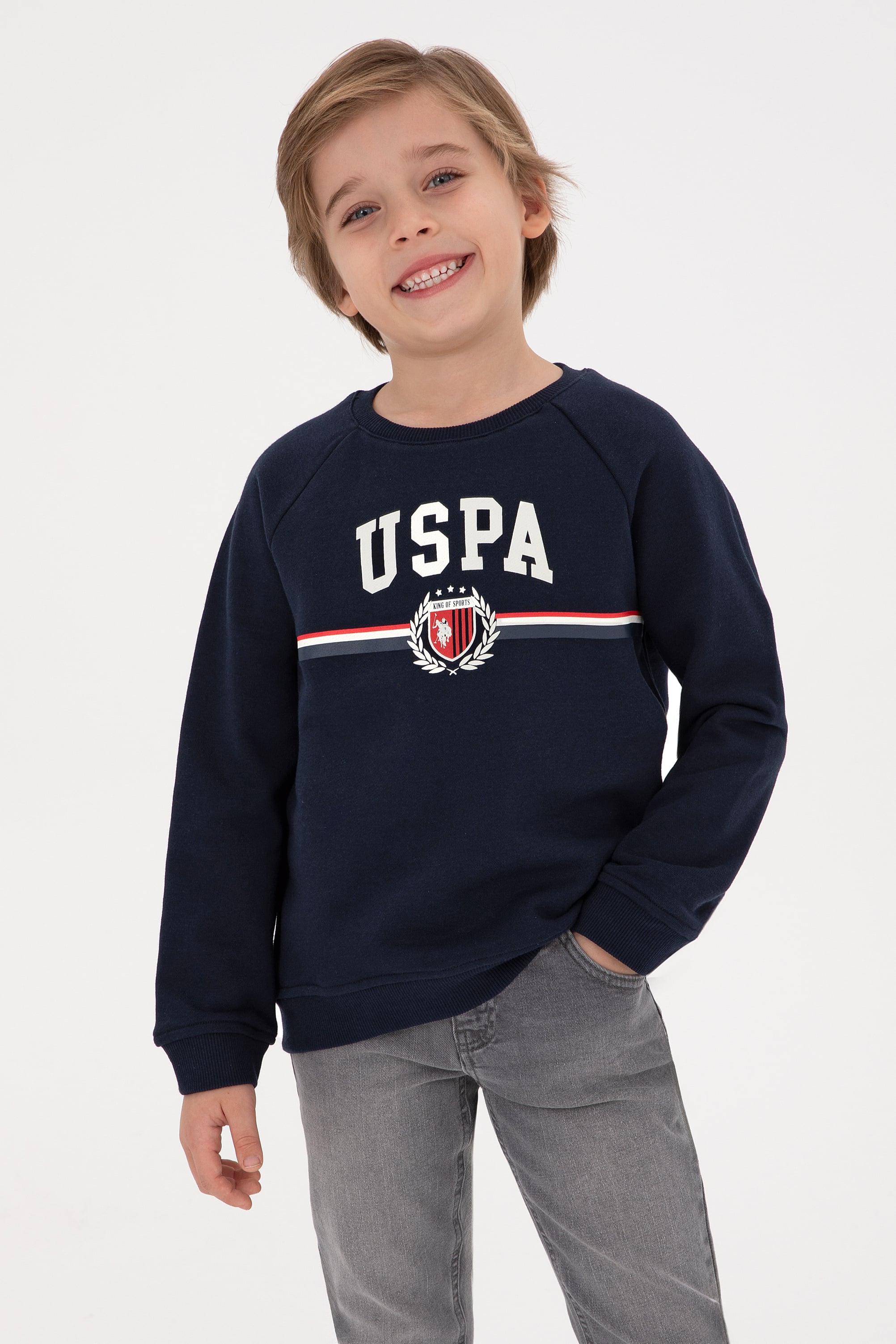 سویشرت لاجورد ریلکس پسرانه یو اس پولو | US POLO ASSN