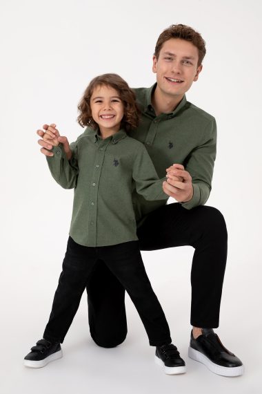 پیراهن خاکی  خاکی  رگولار  پسرانه یو اس پولو | US POLO ASSN