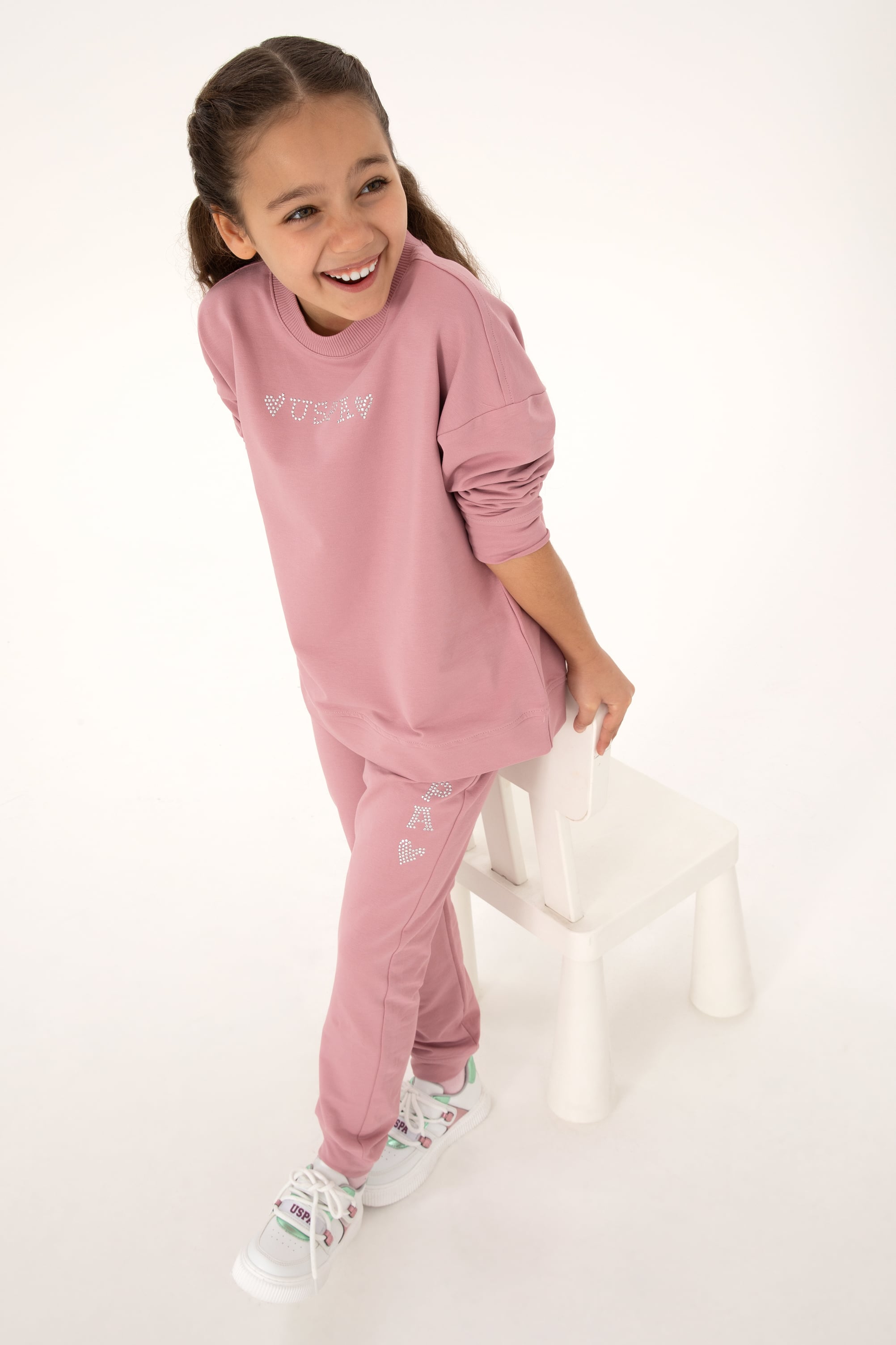 شلوار ورزشیمدل Orchid Jogger اورکیده Flare دخترانه یو اس پولو | US POLO ASSN