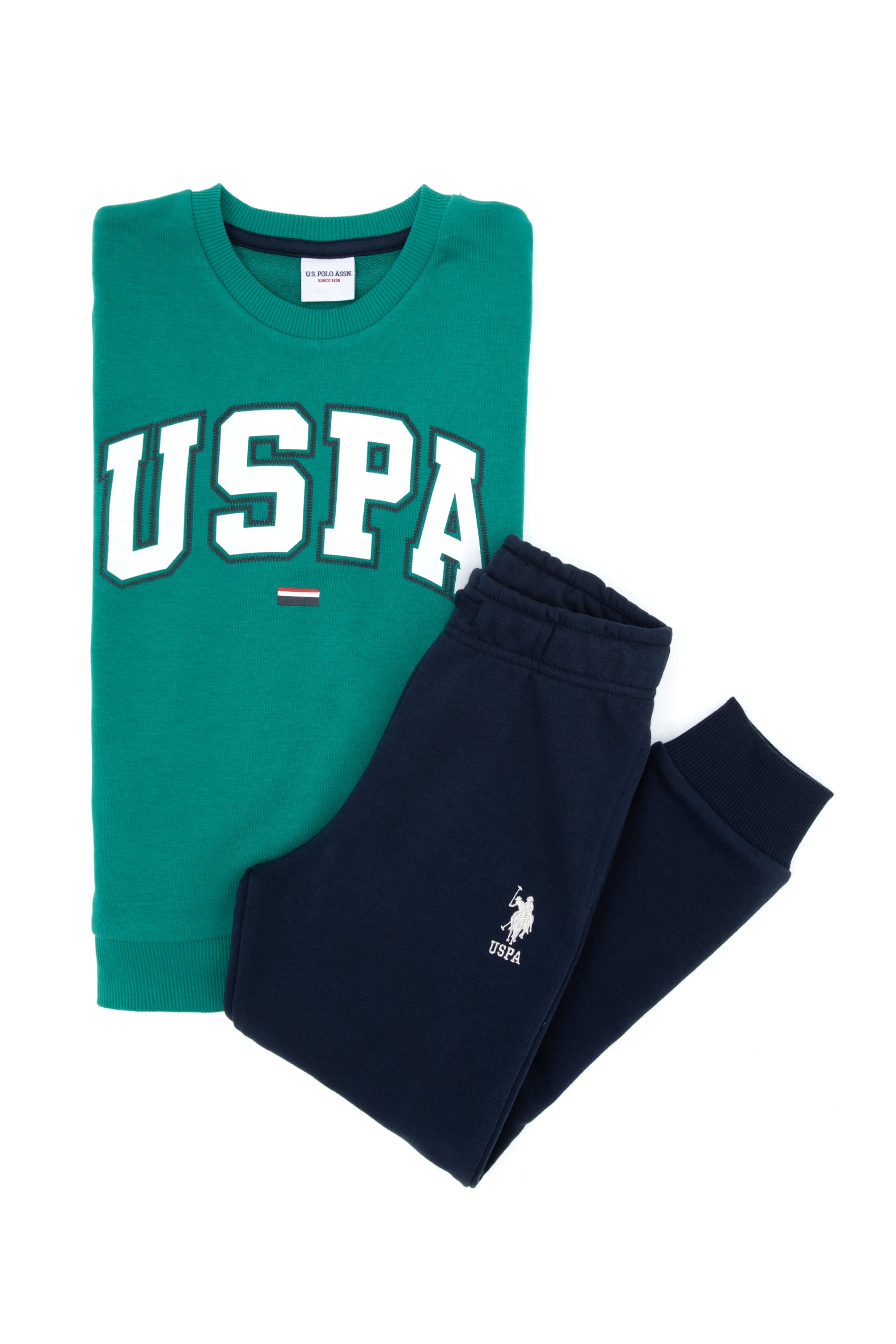 ست لباس خواب نعناع نعناعی استاندارد فیت پسرانه یو اس پولو | US POLO ASSN