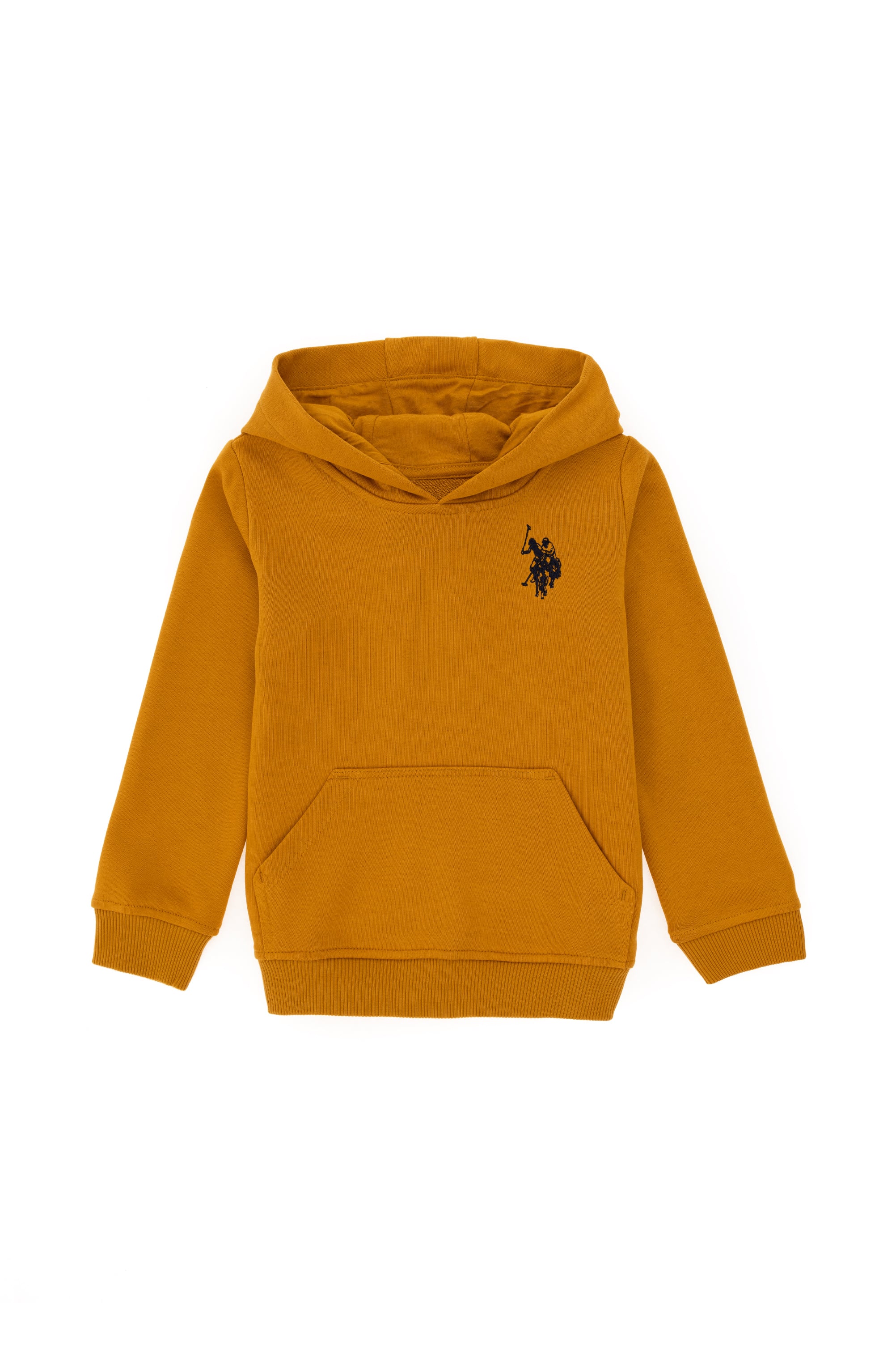 سویشرت کلاهدارساده خردلی رگولار پسرانه یو اس پولو | US POLO ASSN