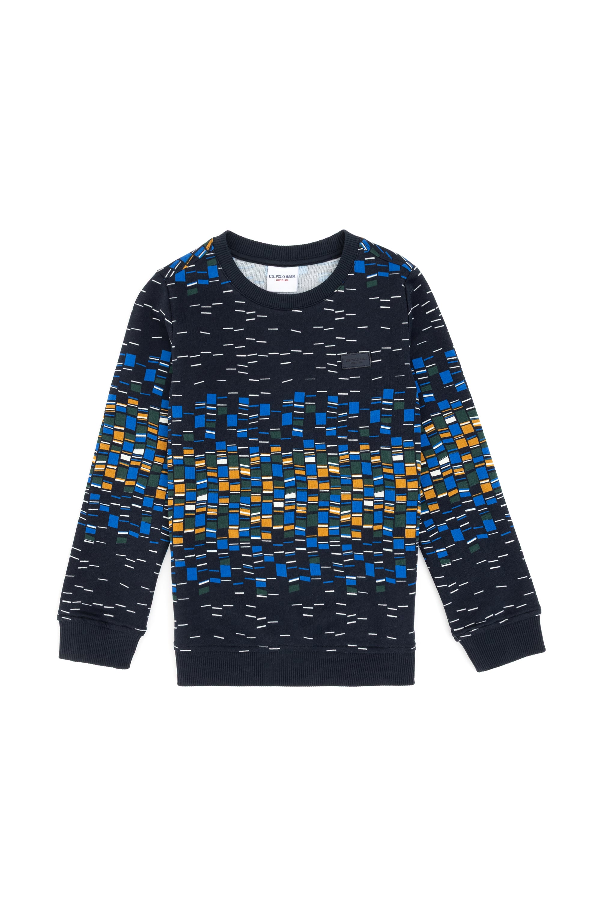 سویشرت یقه گرد رنگ لاجورد رگولار پسرانه یو اس پولو | US POLO ASSN