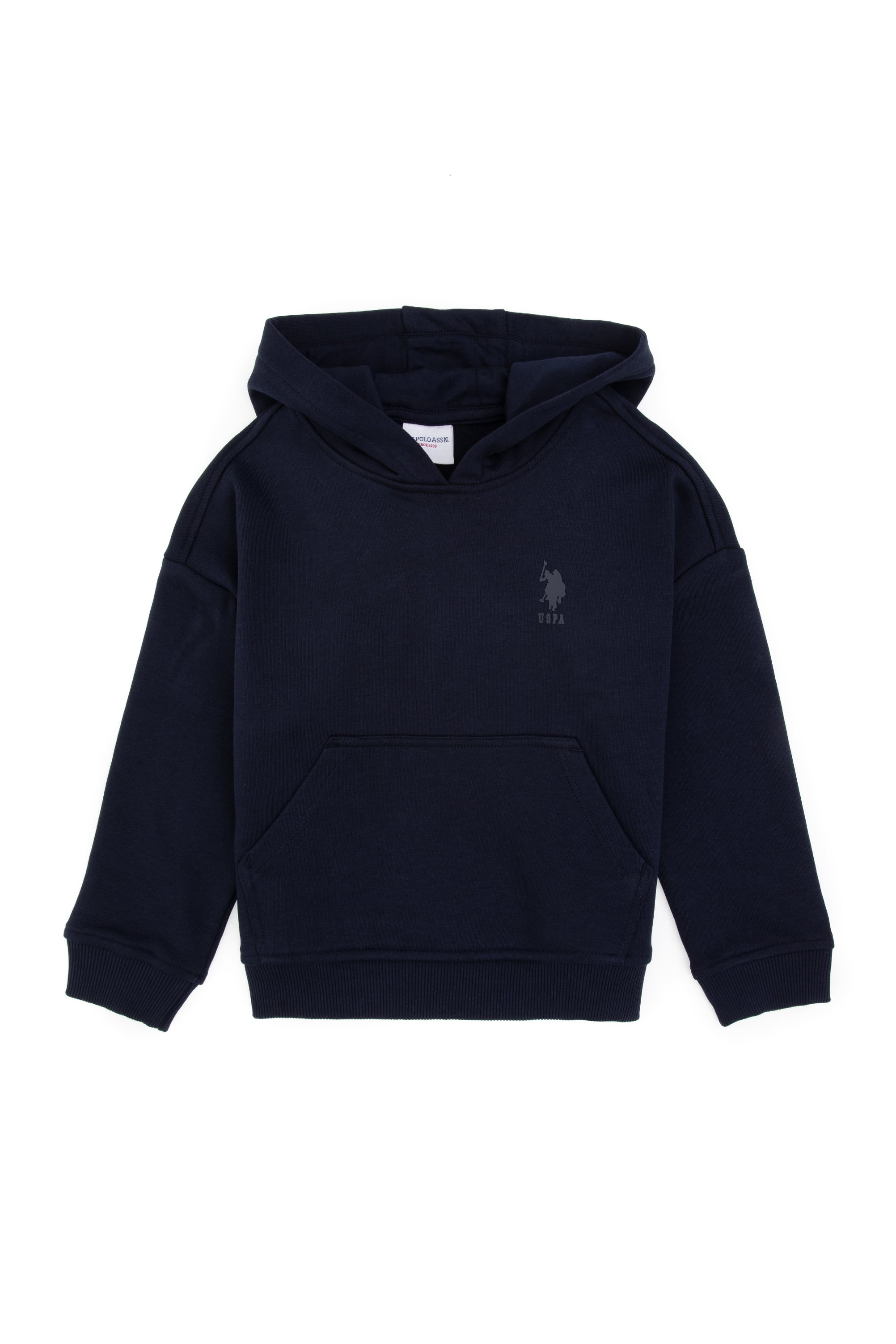 سویشرت کلاهدار ساده لاجورد ریلکس پسرانه یو اس پولو | US POLO ASSN