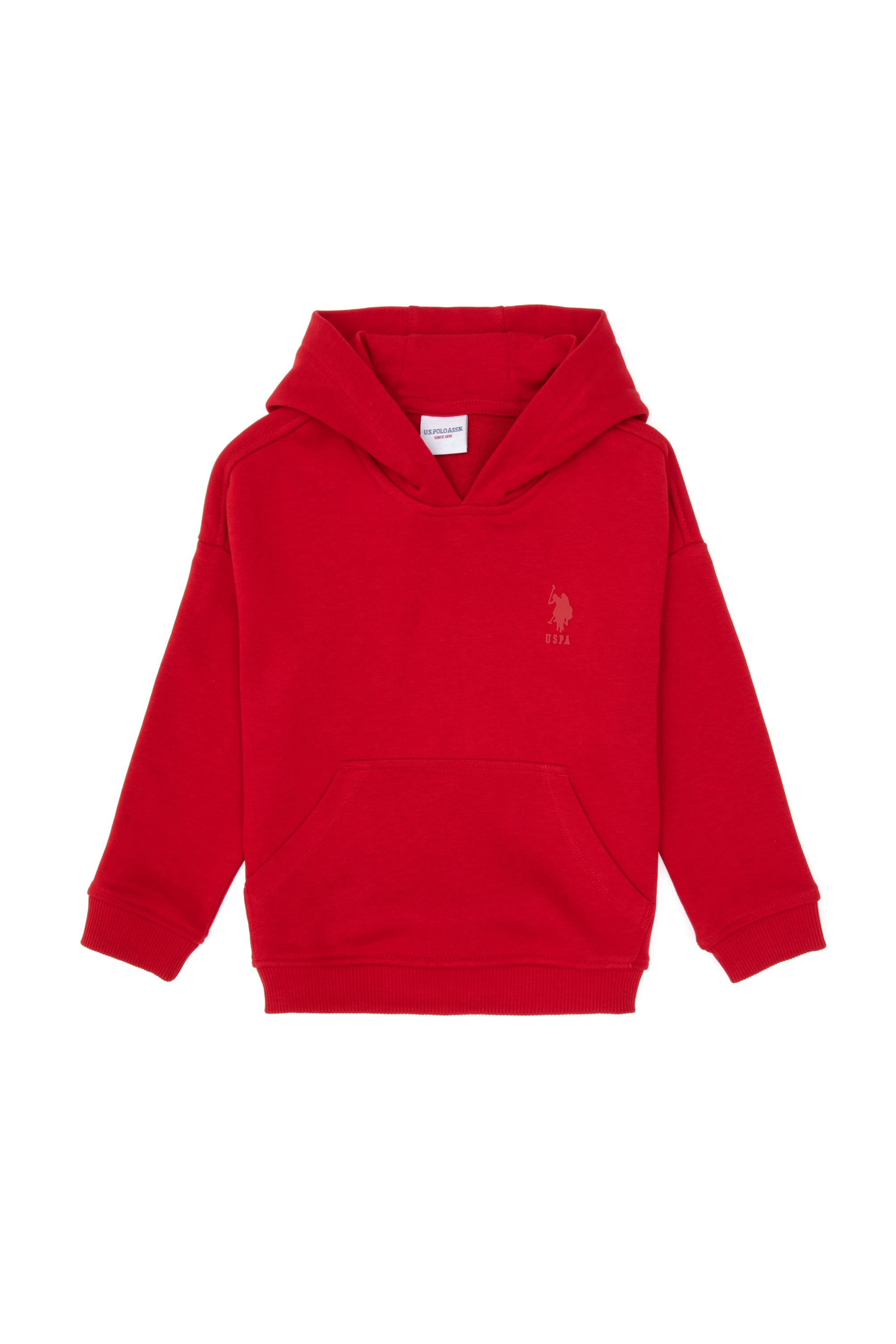سویشرت کلاهدار قرمز قرمز ریلکس پسرانه یو اس پولو | US POLO ASSN