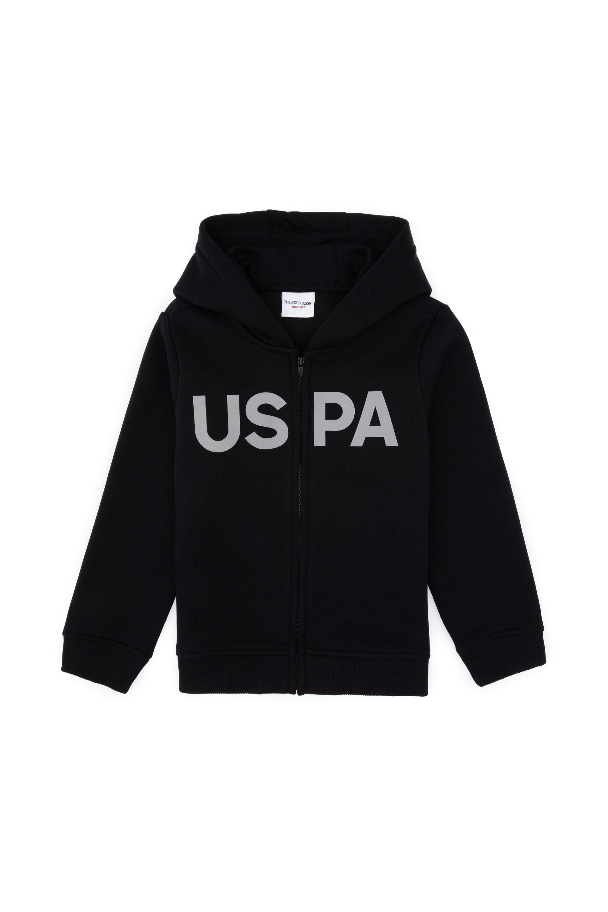 سویشرت کلاهدار مشکی سیاه رگولار پسرانه یو اس پولو | US POLO ASSN