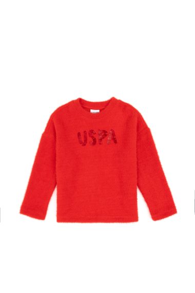 سویشرت قرمز  قرمز  ریلکس  دخترانه یو اس پولو | US POLO ASSN